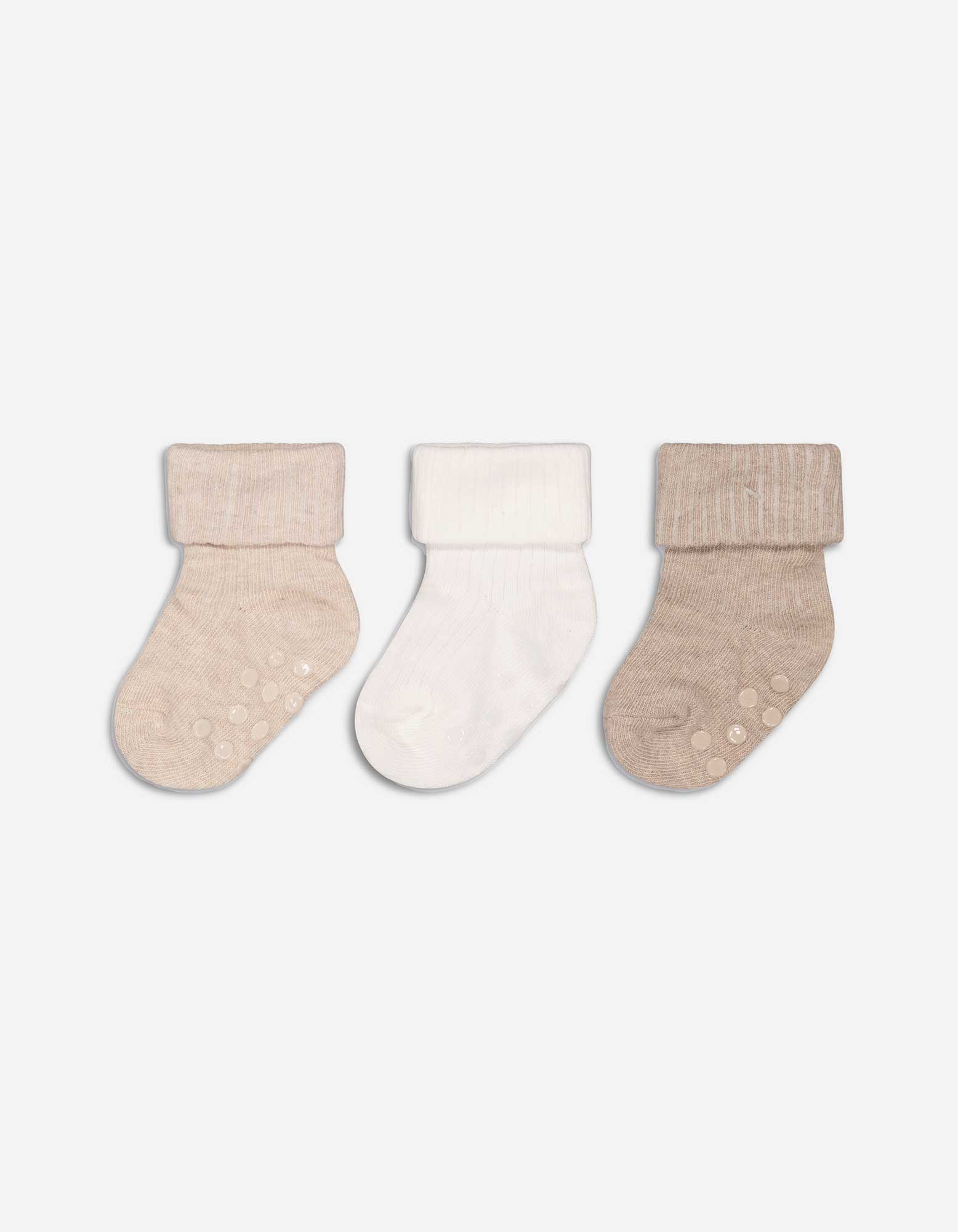 Baby Socken - 3er-Pack, Takko, beige