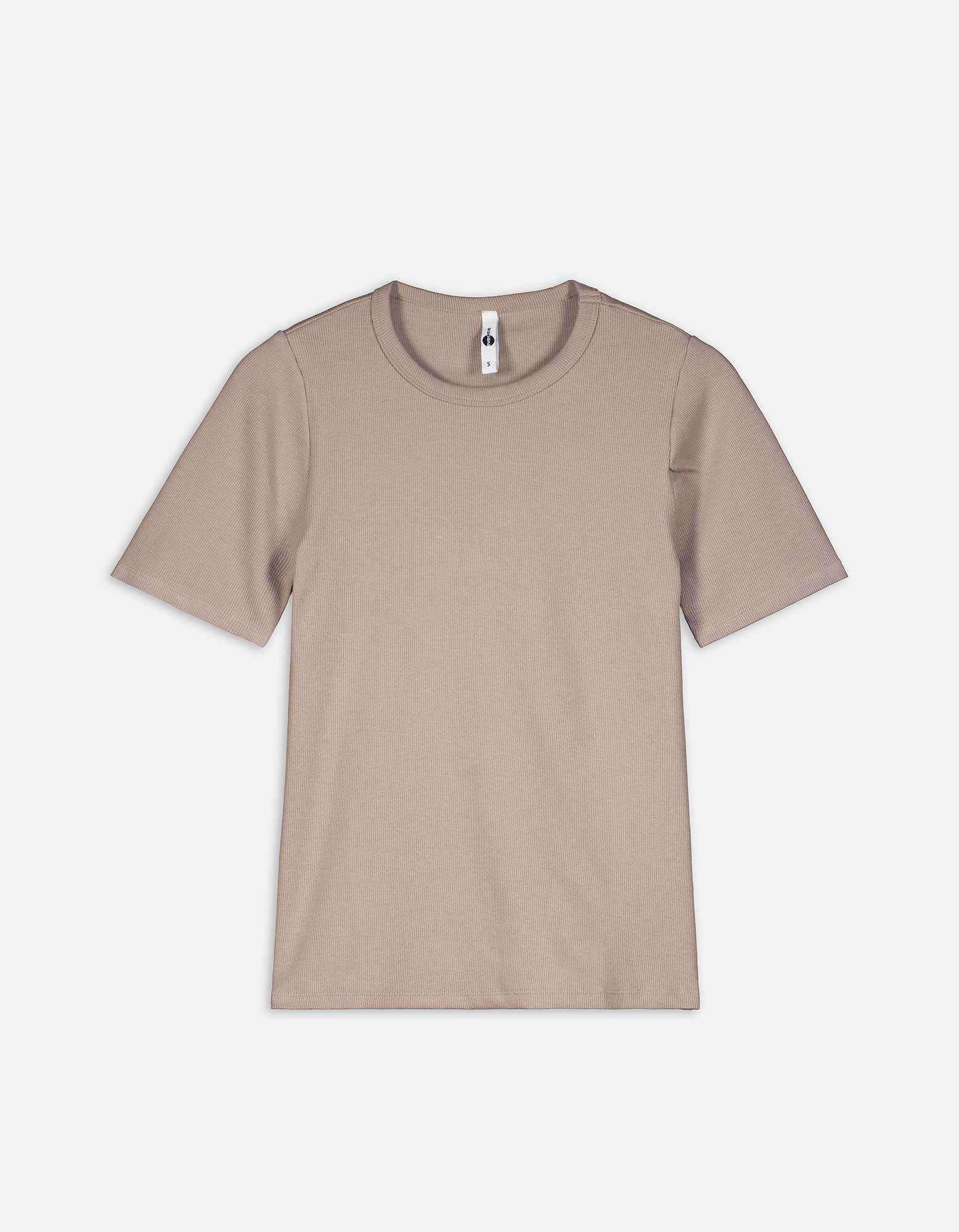 Damen T-Shirt - Rippenstruktur, Takko, beige XL