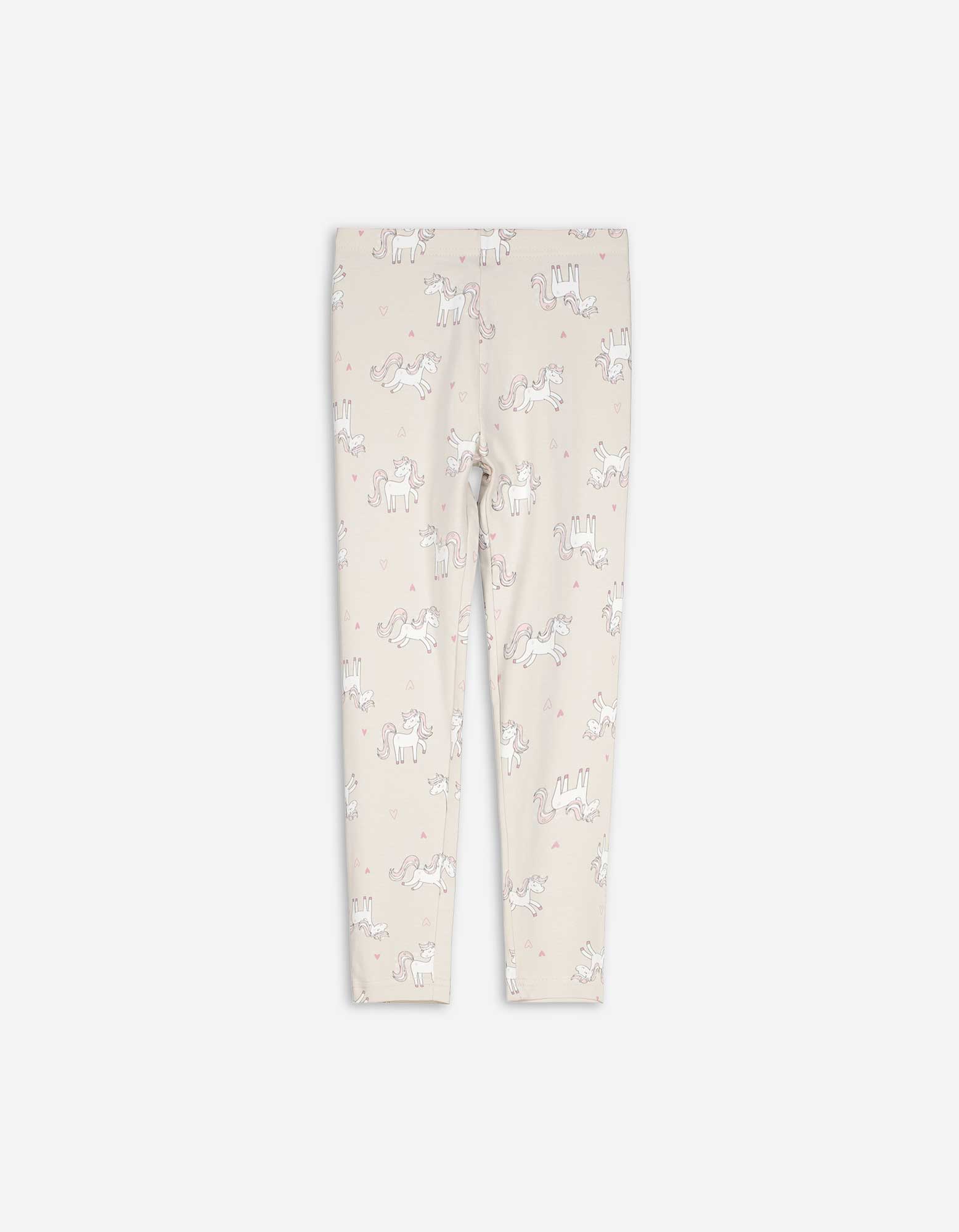 Kinder Leggings - Allover-Print, Takko, beige