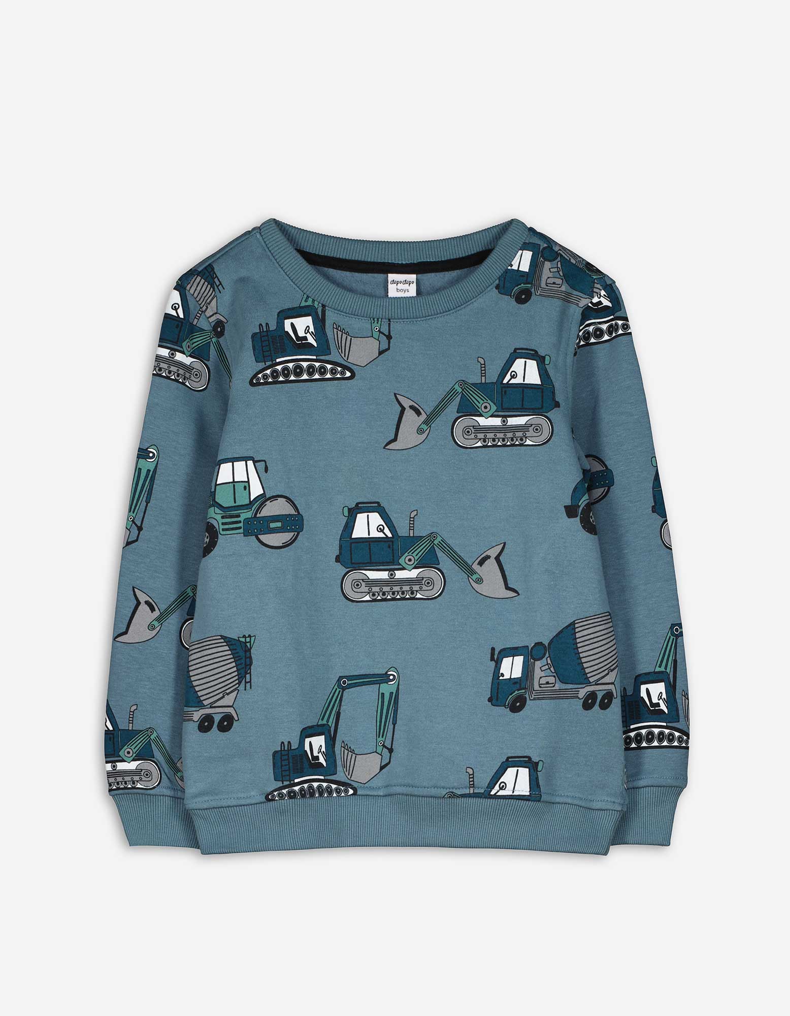 Kinder Sweatshirt - Allover-Print - blau, Takko, blau