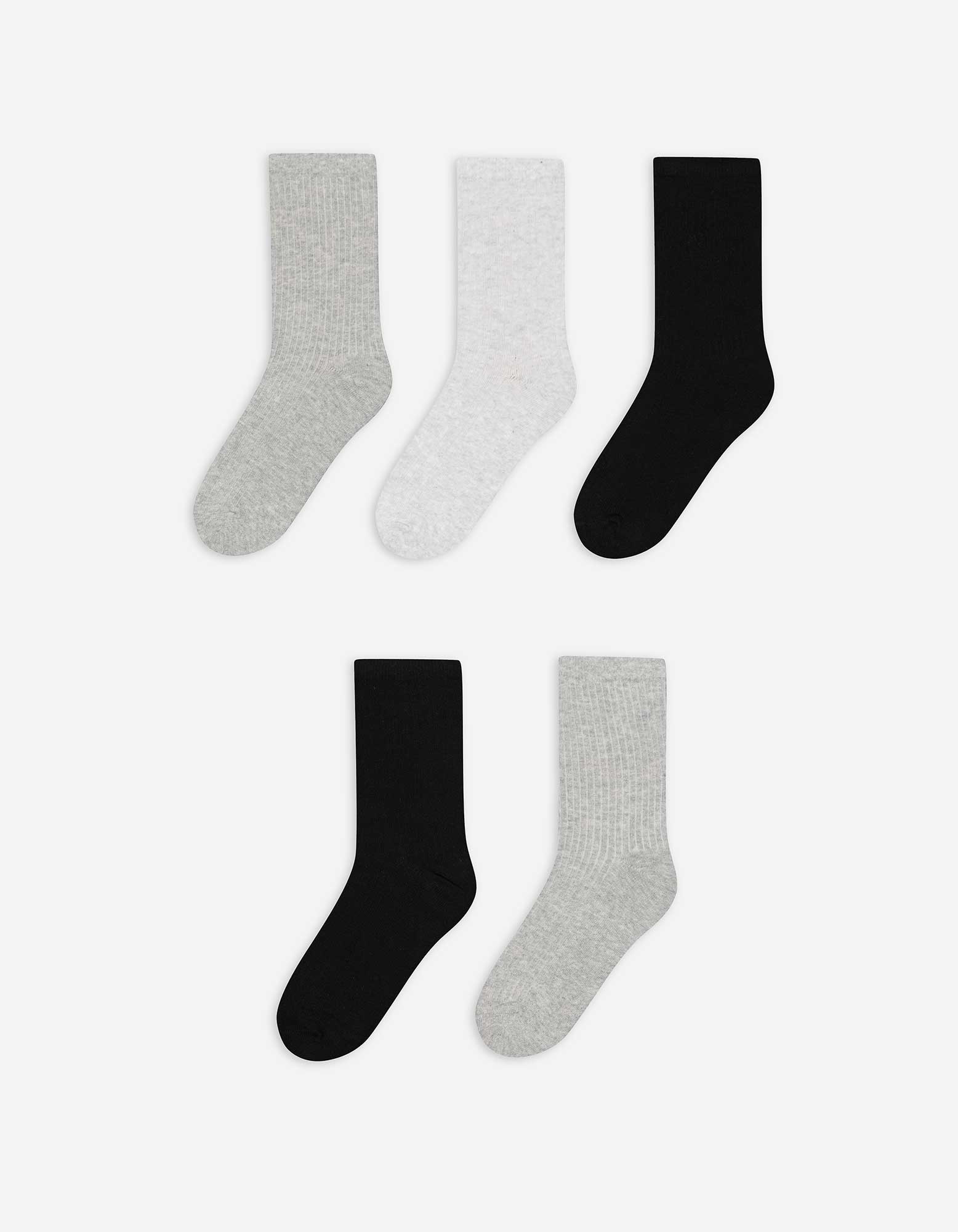 Kinder Socken - 5er-Pack, Takko, grau