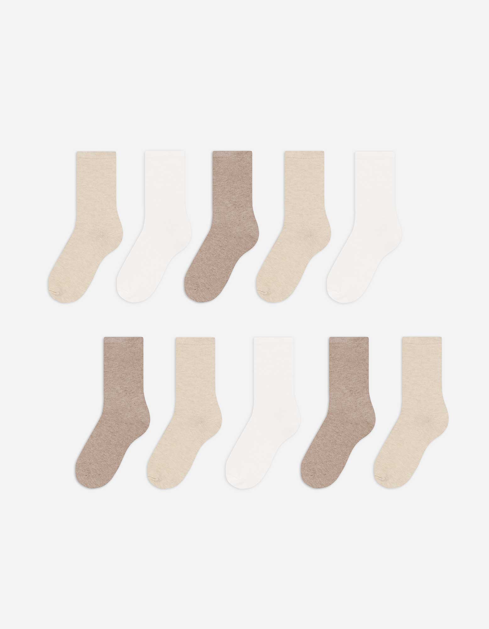 Damen Socken - 10er-Pack, Takko, beige 35-38