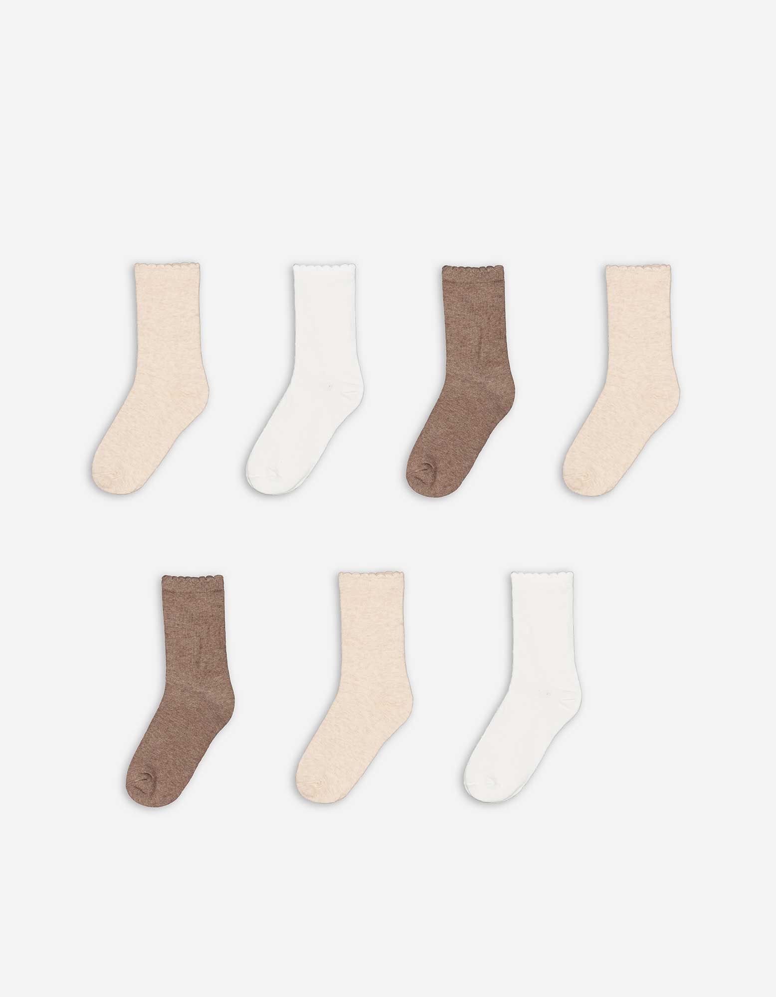 Damen Socken - 7er-Pack, Takko, beige 35-38