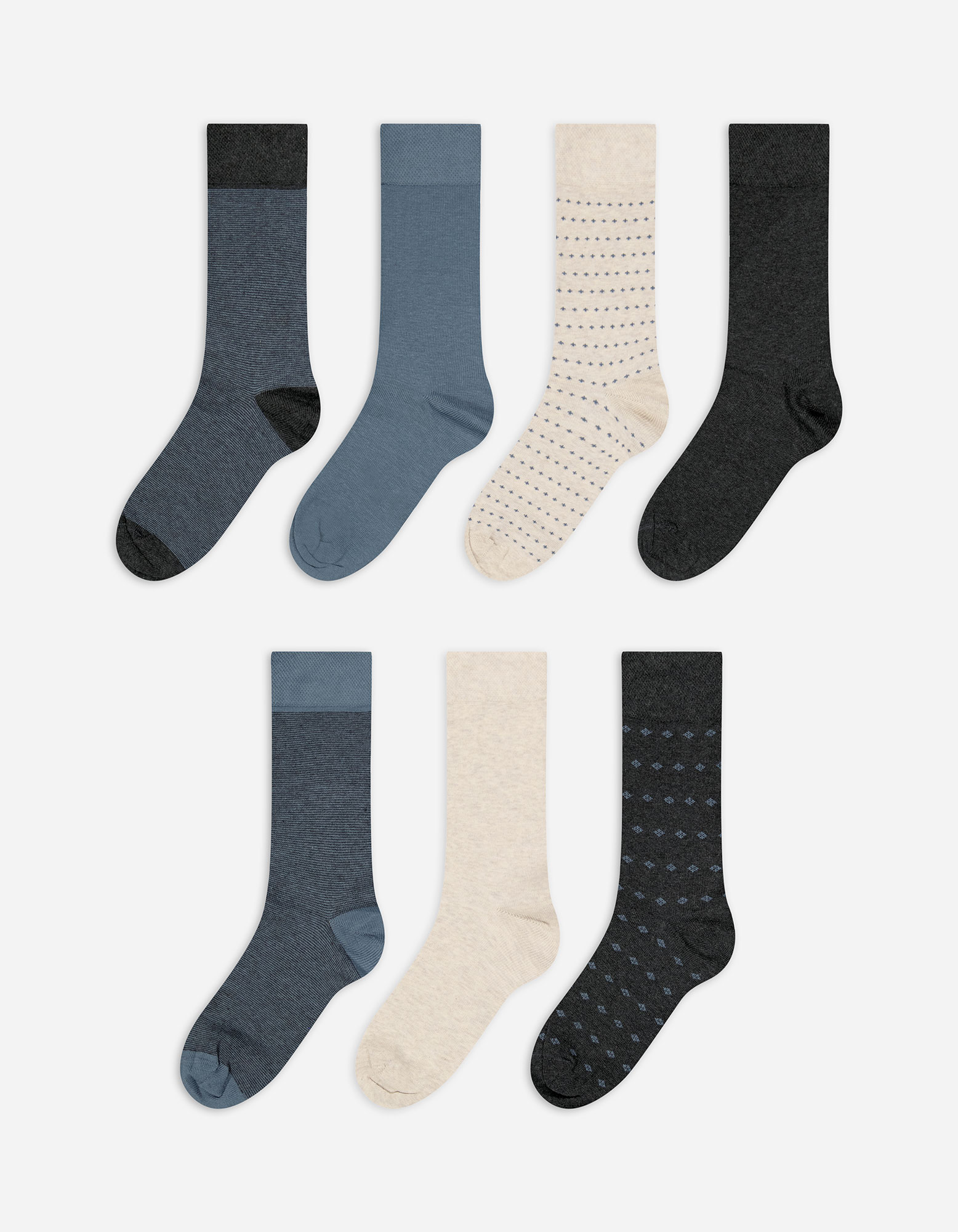 Herren Socken - 7er-Pack, Takko, türkis 39-42