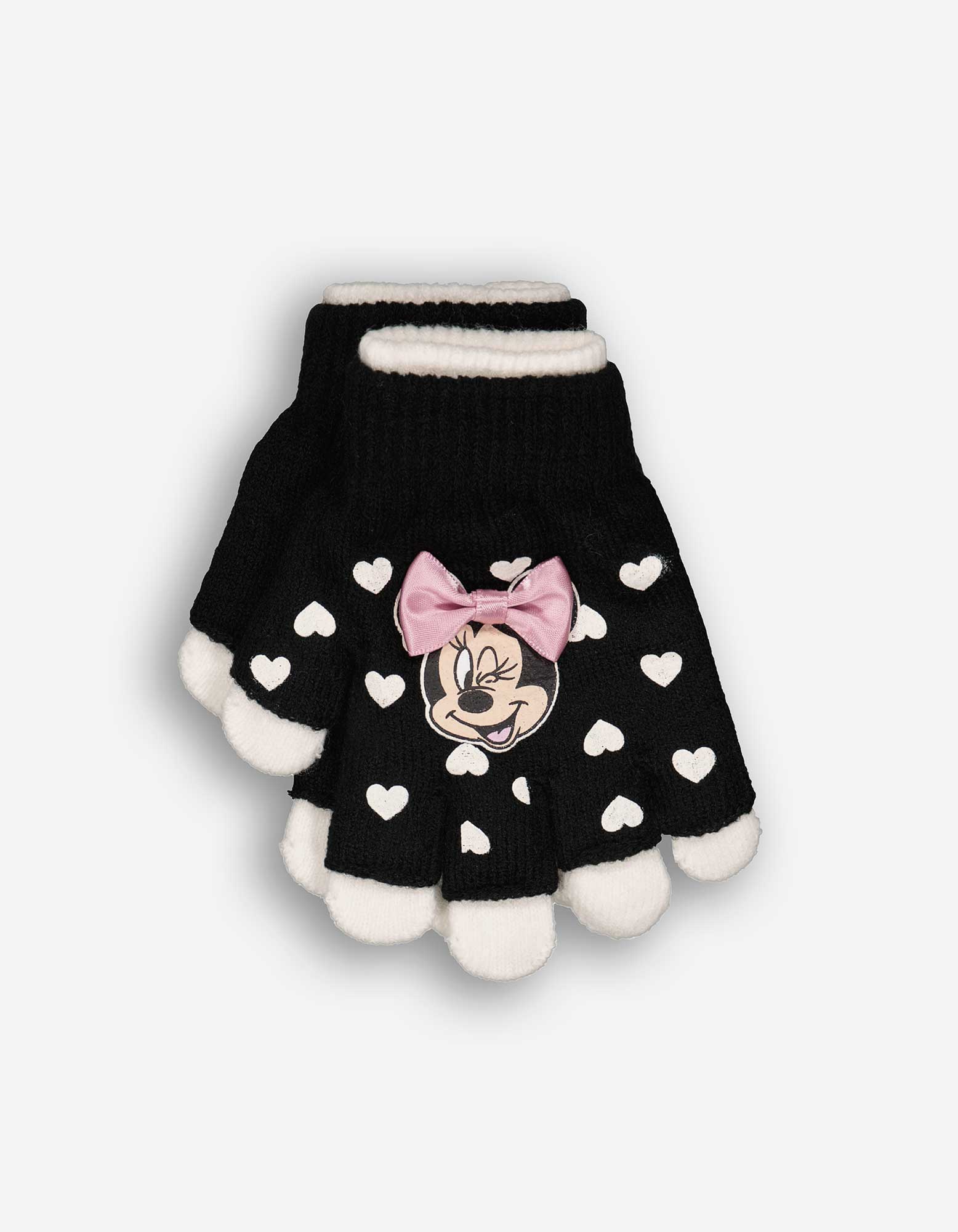 Kinder Handschuhe - Minnie Mouse - schwarz, Takko, schwarz