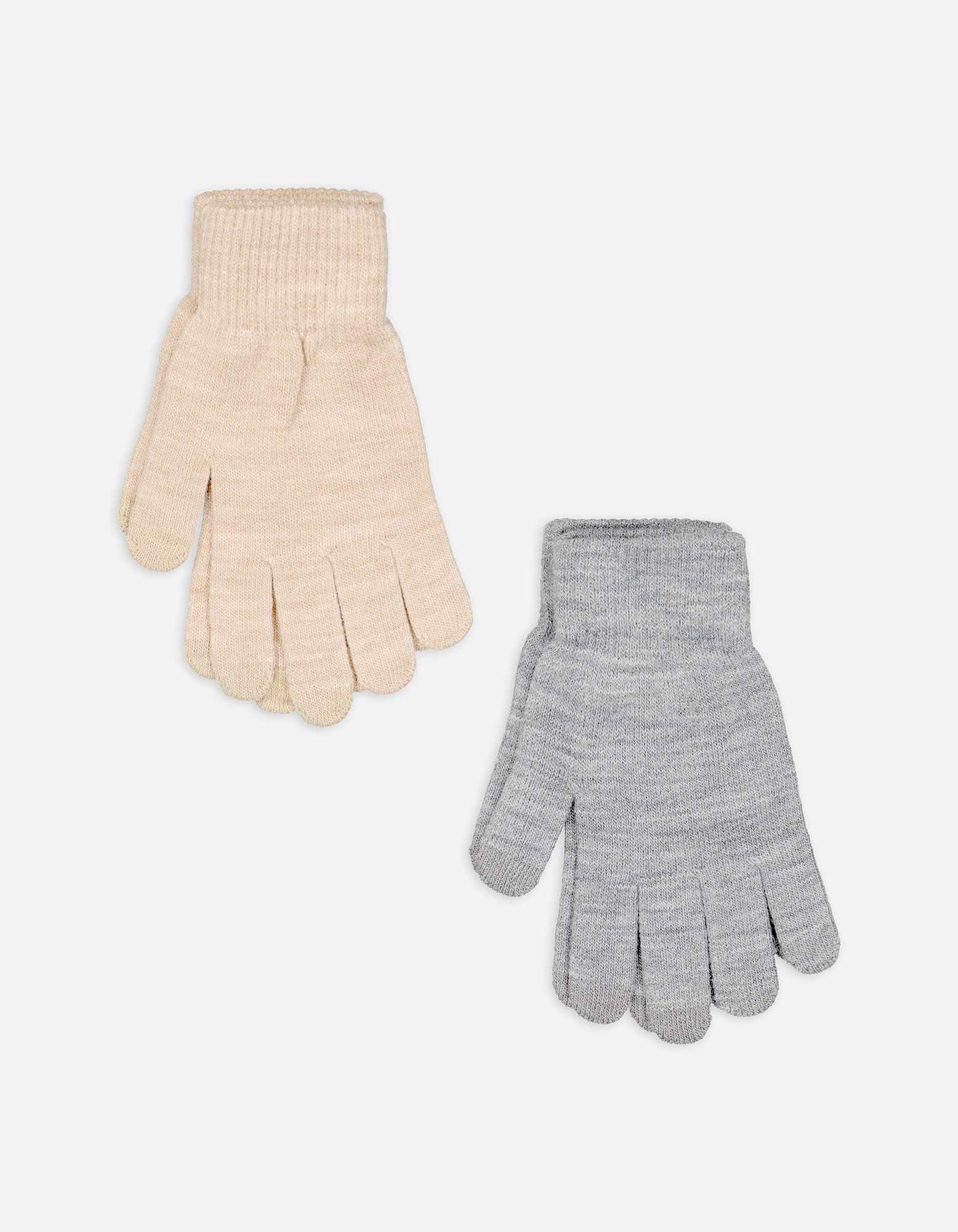 Damen Handschuhe - 2er-Pack, Takko, beige onesize