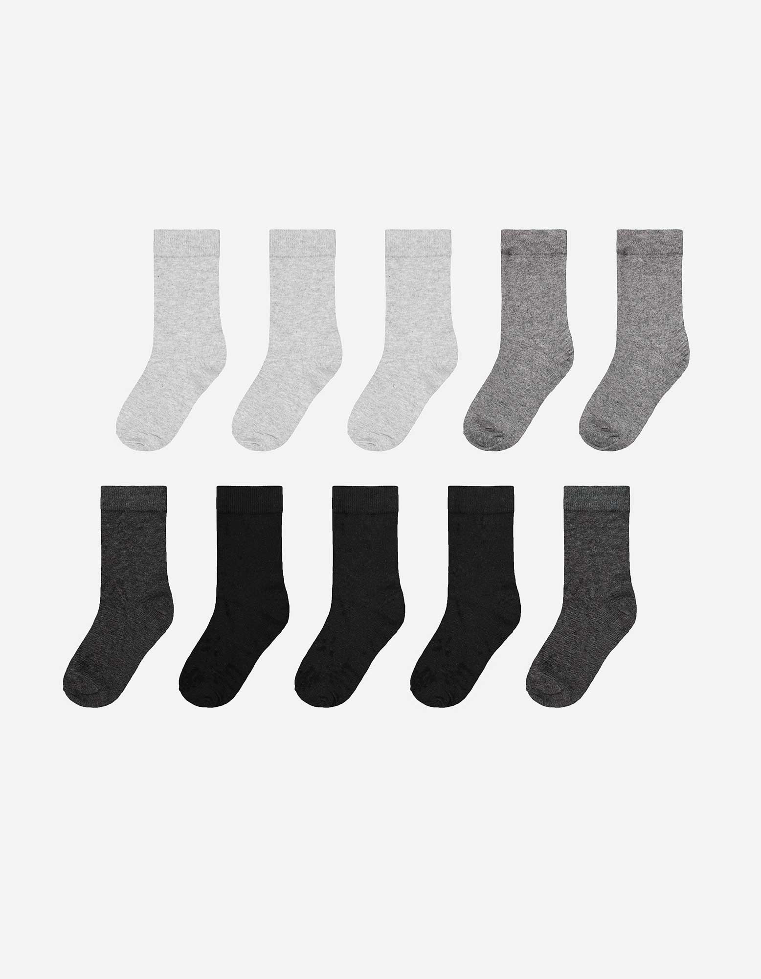 Kinder Socken - 10er-Pack, Takko, grau 35-38