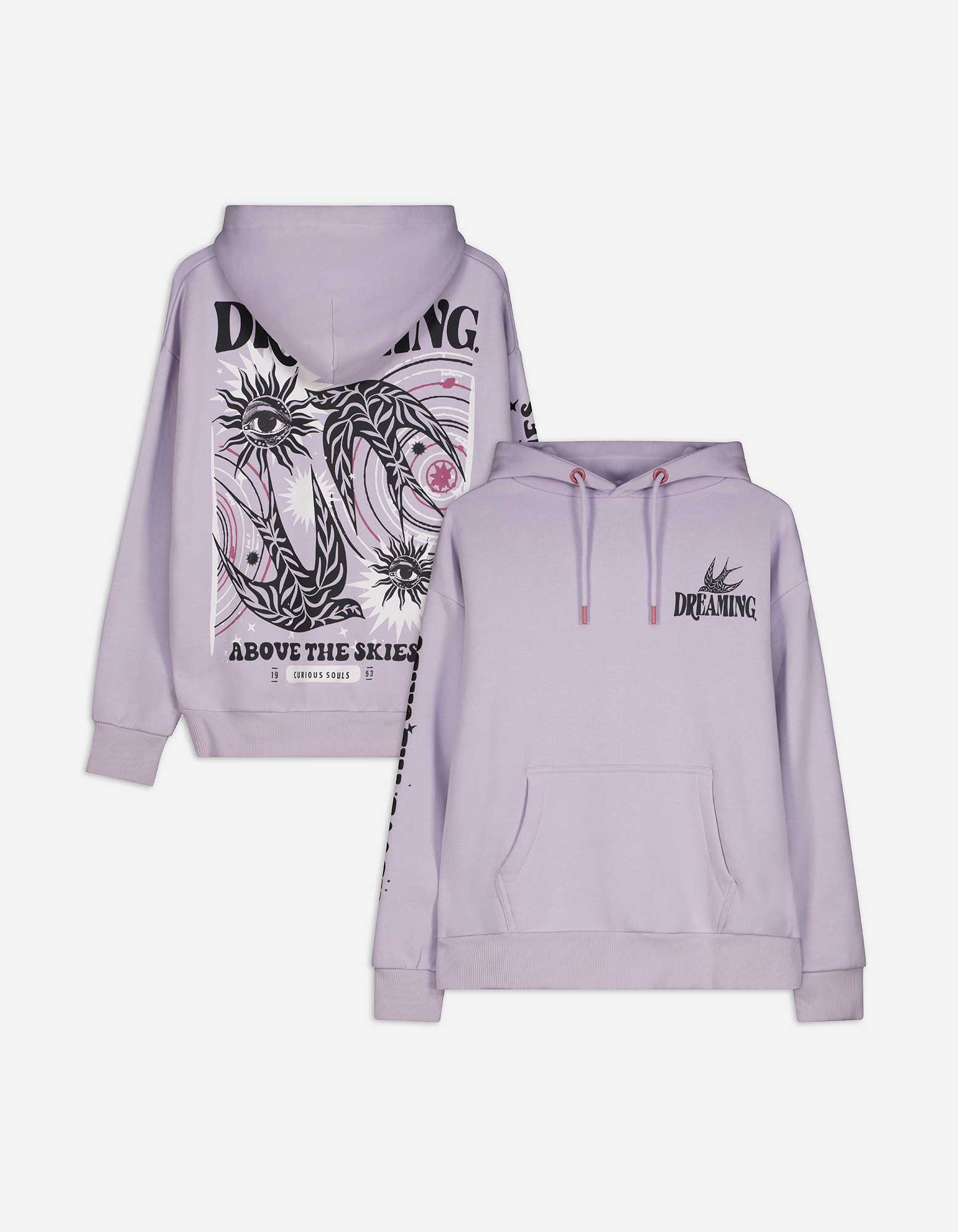 Damen Sweatshirt - Rückenprint - lila, Takko, lila M