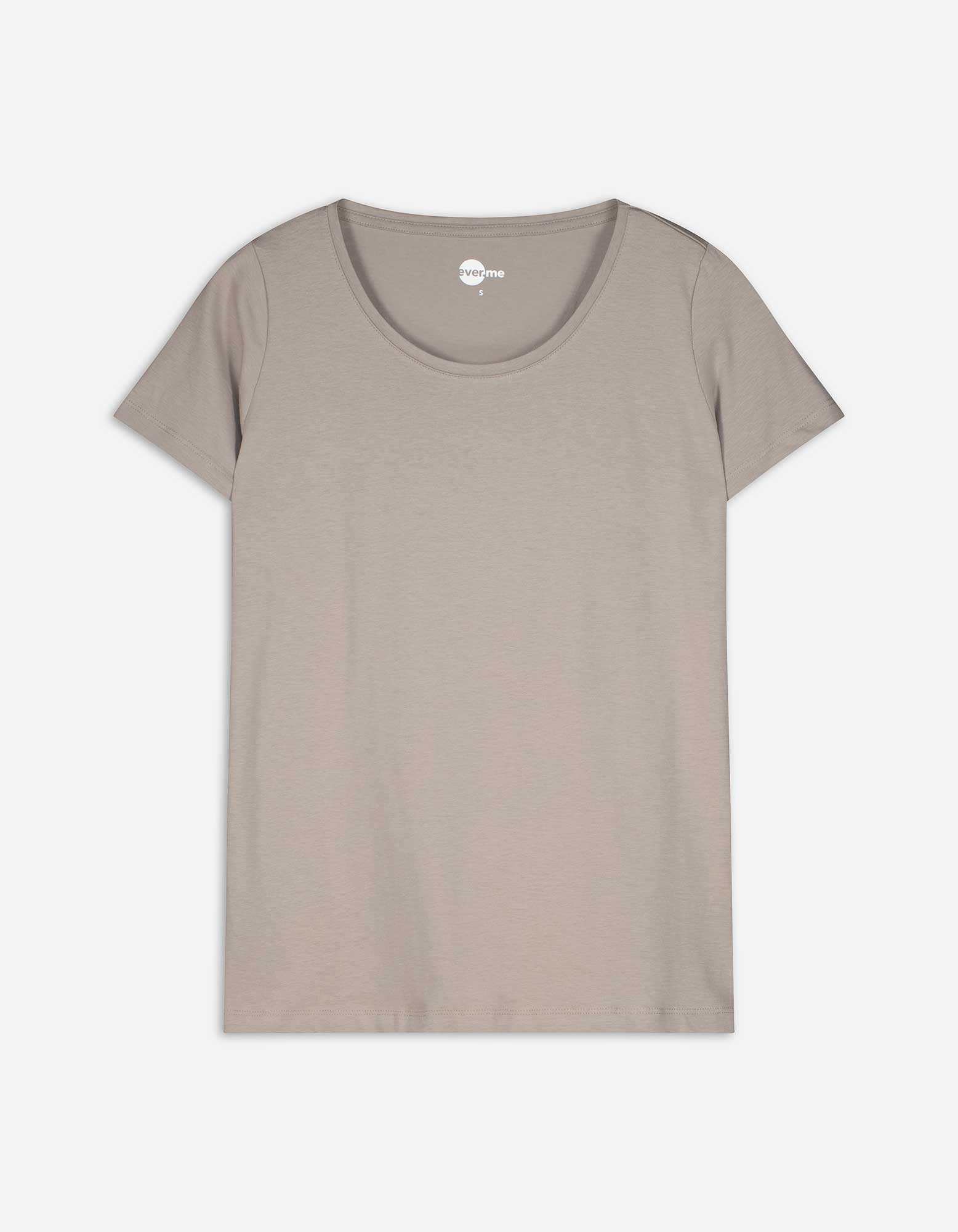 Damen T-Shirt - Basic, Takko, hellbraun XS