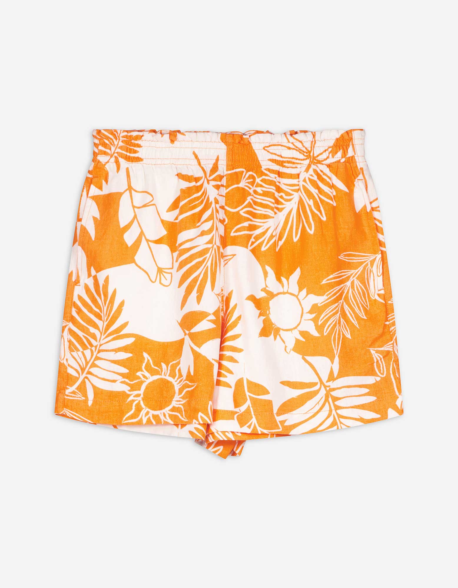 Damen Shorts - Leinen-Mix, Takko, orange XS