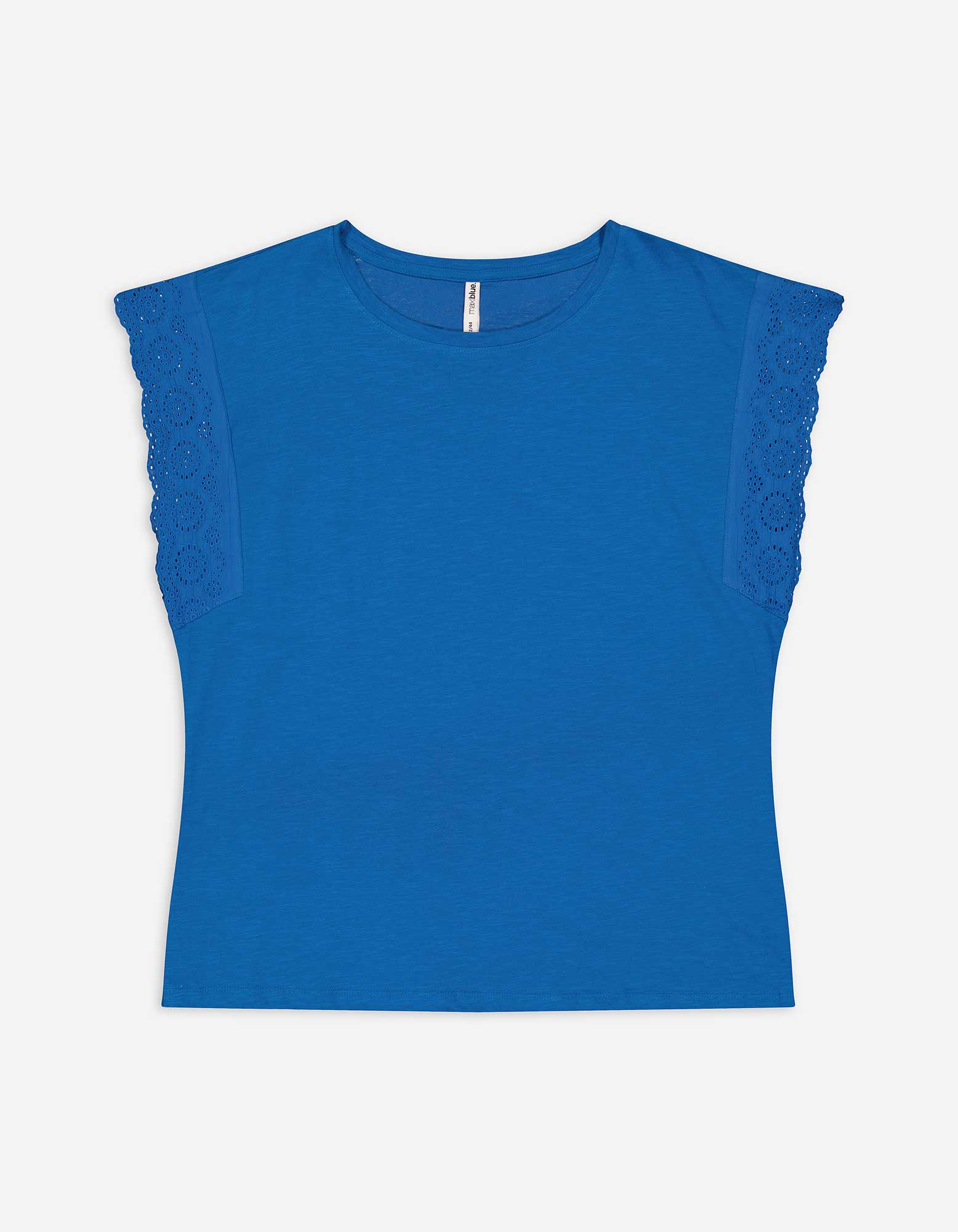 Damen Shirt - Ärmel mit Volants, Takko, blau, 42/44