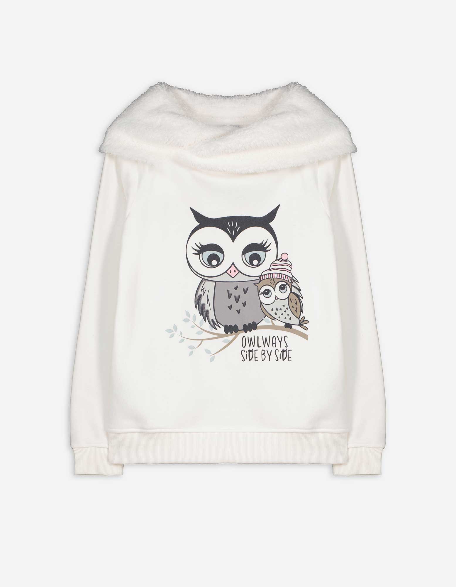 Kinder Pullover - Frontprint - weiß, Takko, weiß