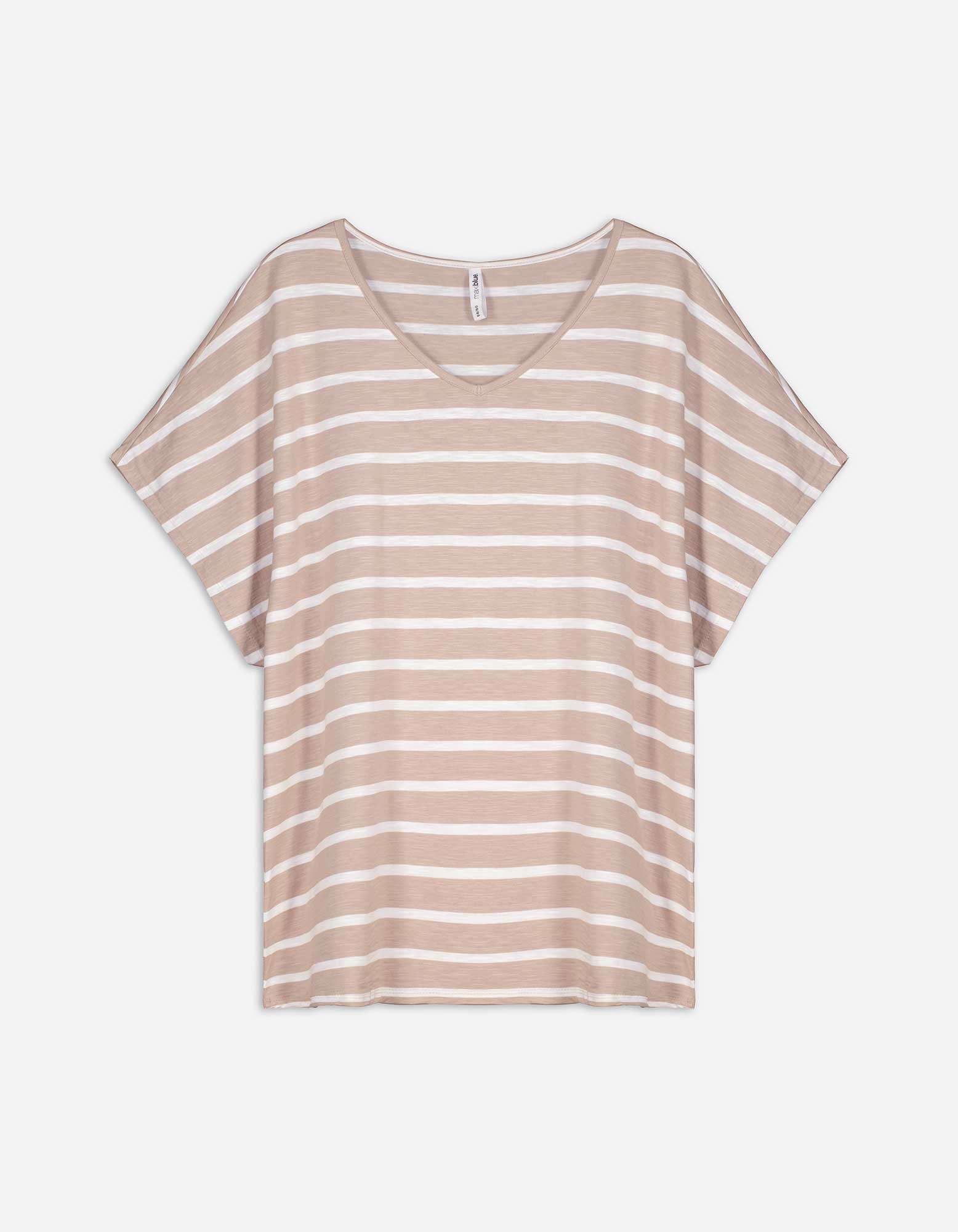 Damen T-Shirt - Überschnittene Ärmel, Takko, beige,