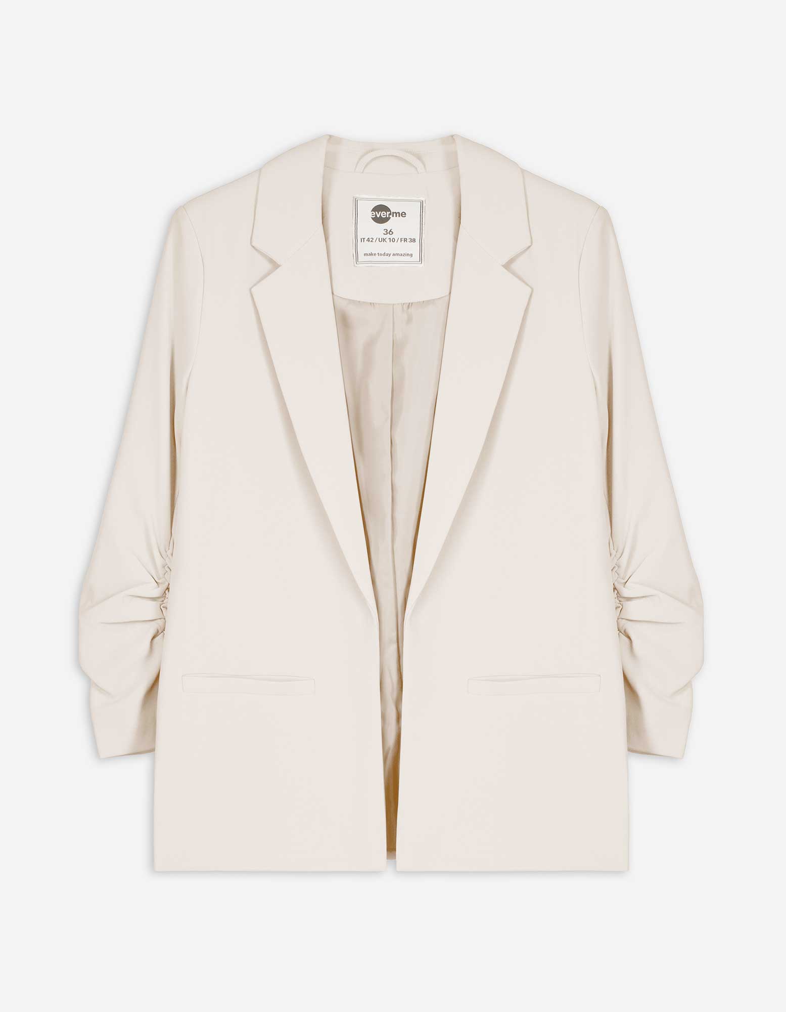 Damen Blazer - Dreiviertelärmel - beige, Takko, beige 36