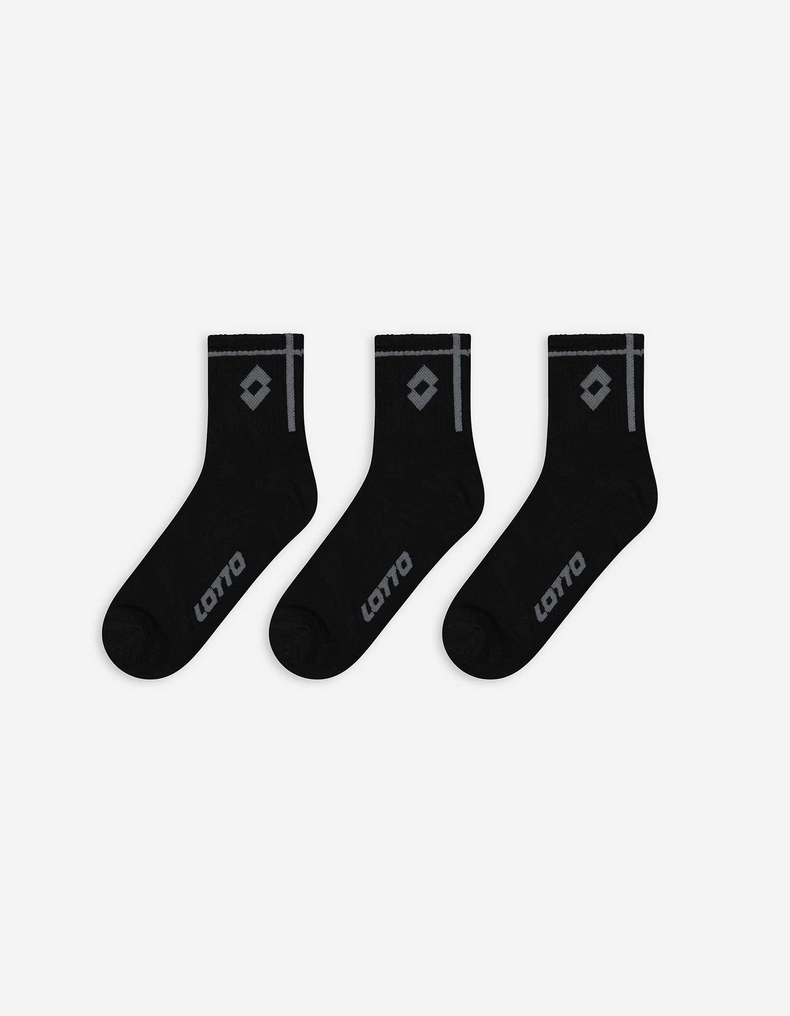 Herren Sneakersocken - 3er-Pack, Takko, schwarz 43-46