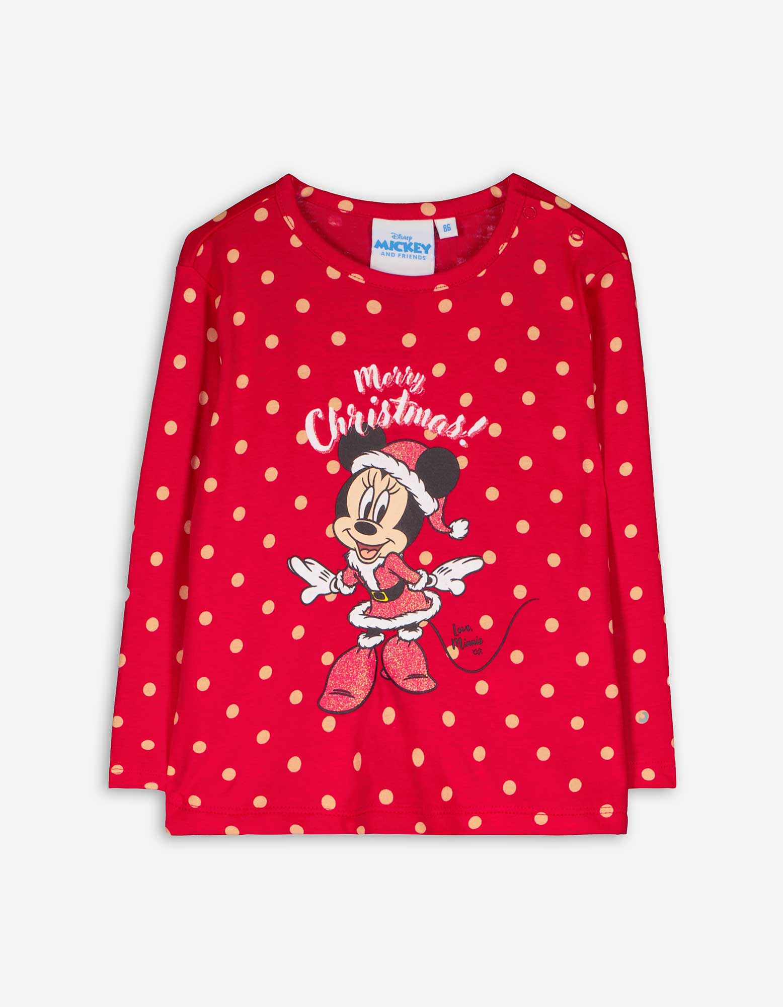 Baby Langarmshirt - Minnie Mouse - rot, Takko, rot