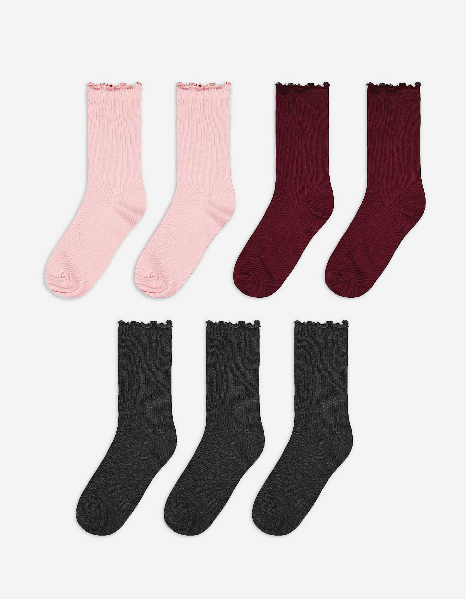 Damen Socken - 7er-Pack - rosa, Takko, rosa 35-38