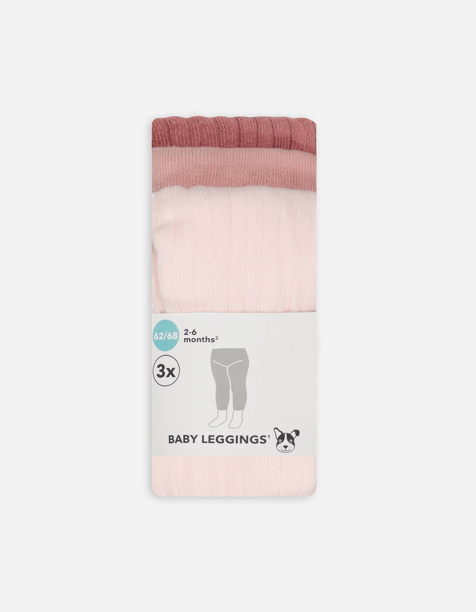 Baby Leggings - 3er-Pack, Takko, rosa