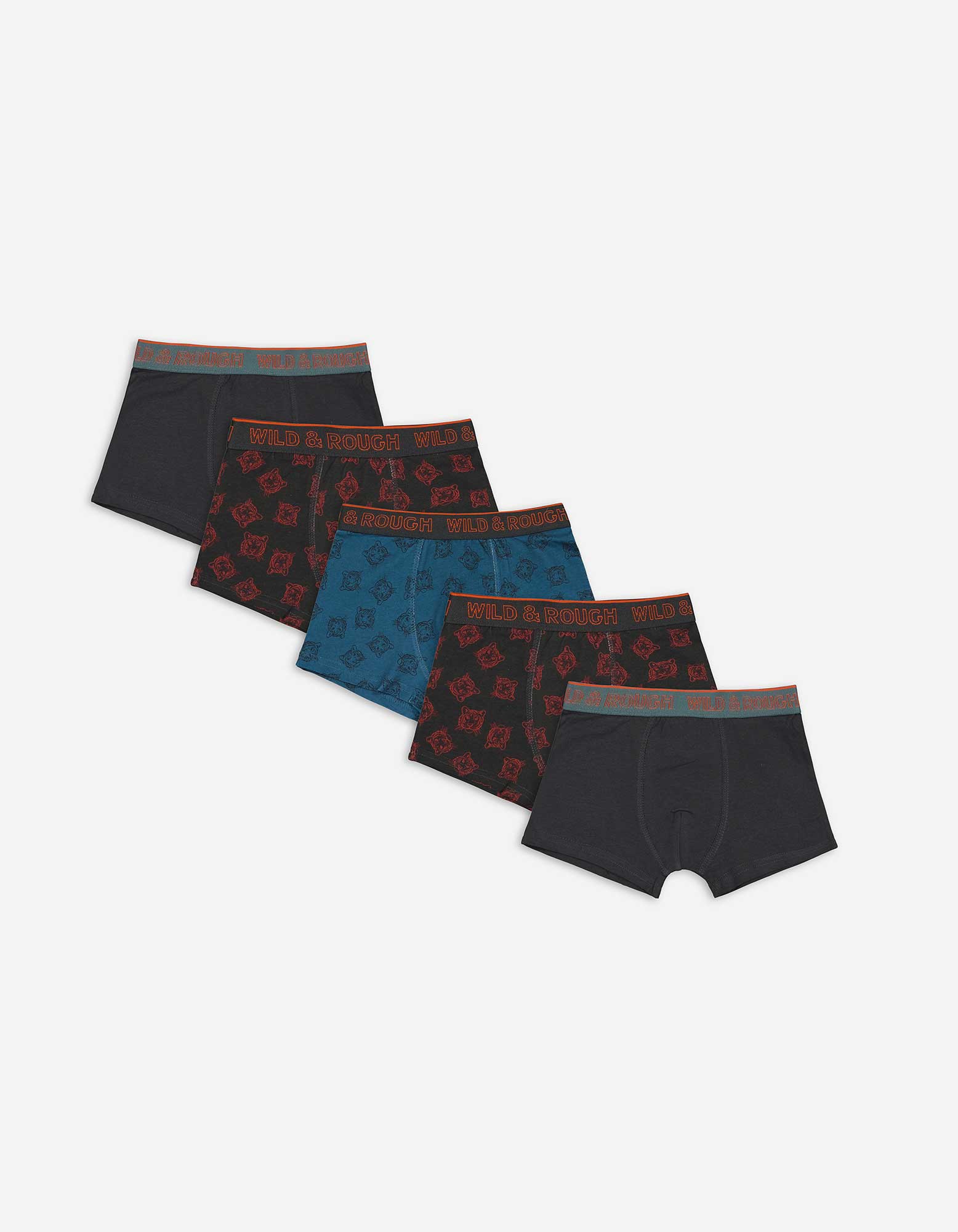 Kinder Trunks - 5er-Pack, Takko, dunkelgrau