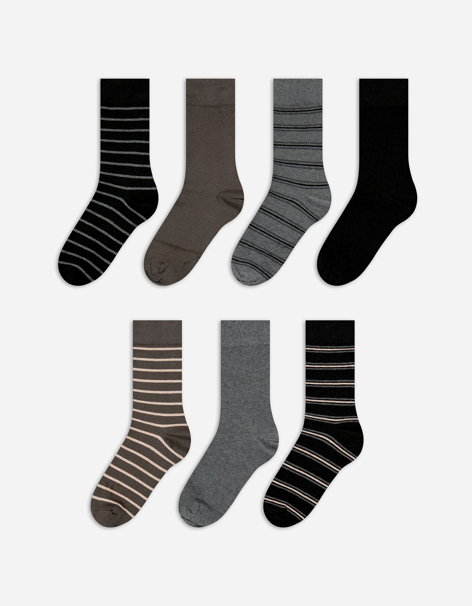 Herren Socken - 7er-Pack, Takko, schwarz 43-46