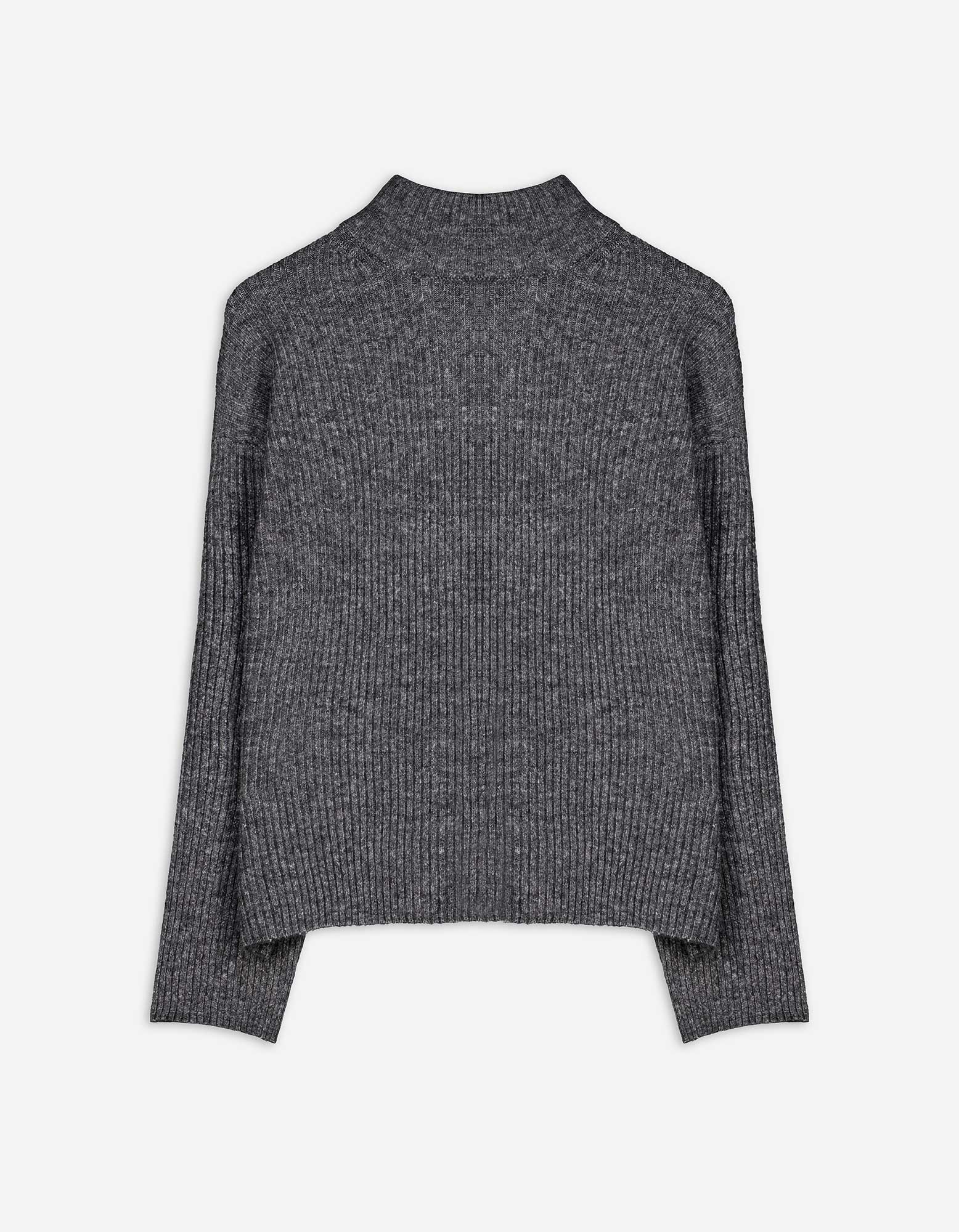 Damen Mockneck - dunkelgrau, Takko, dunkelgrau S