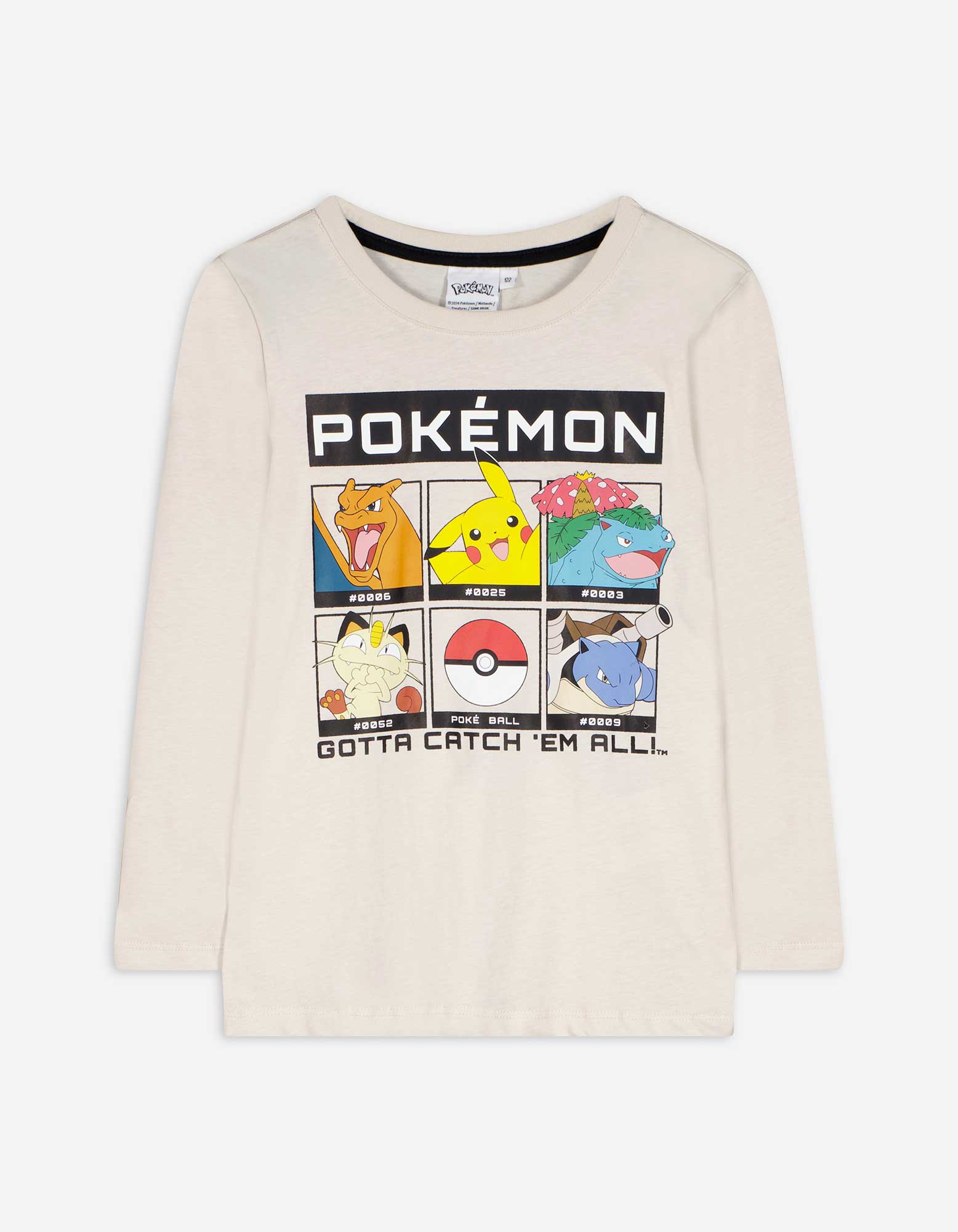 Kinder Langarmshirt - Pokémon - beige, Takko, beige