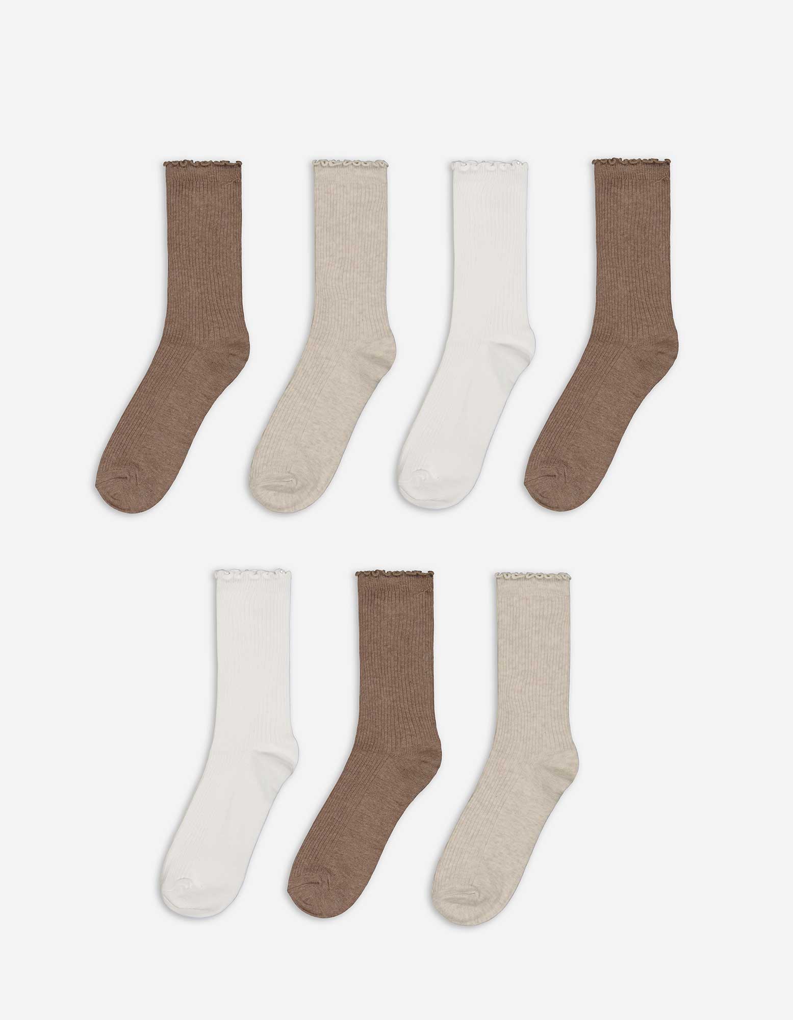 Damen Socken - 7er-Pack - weiß, Takko, weiß 39-42