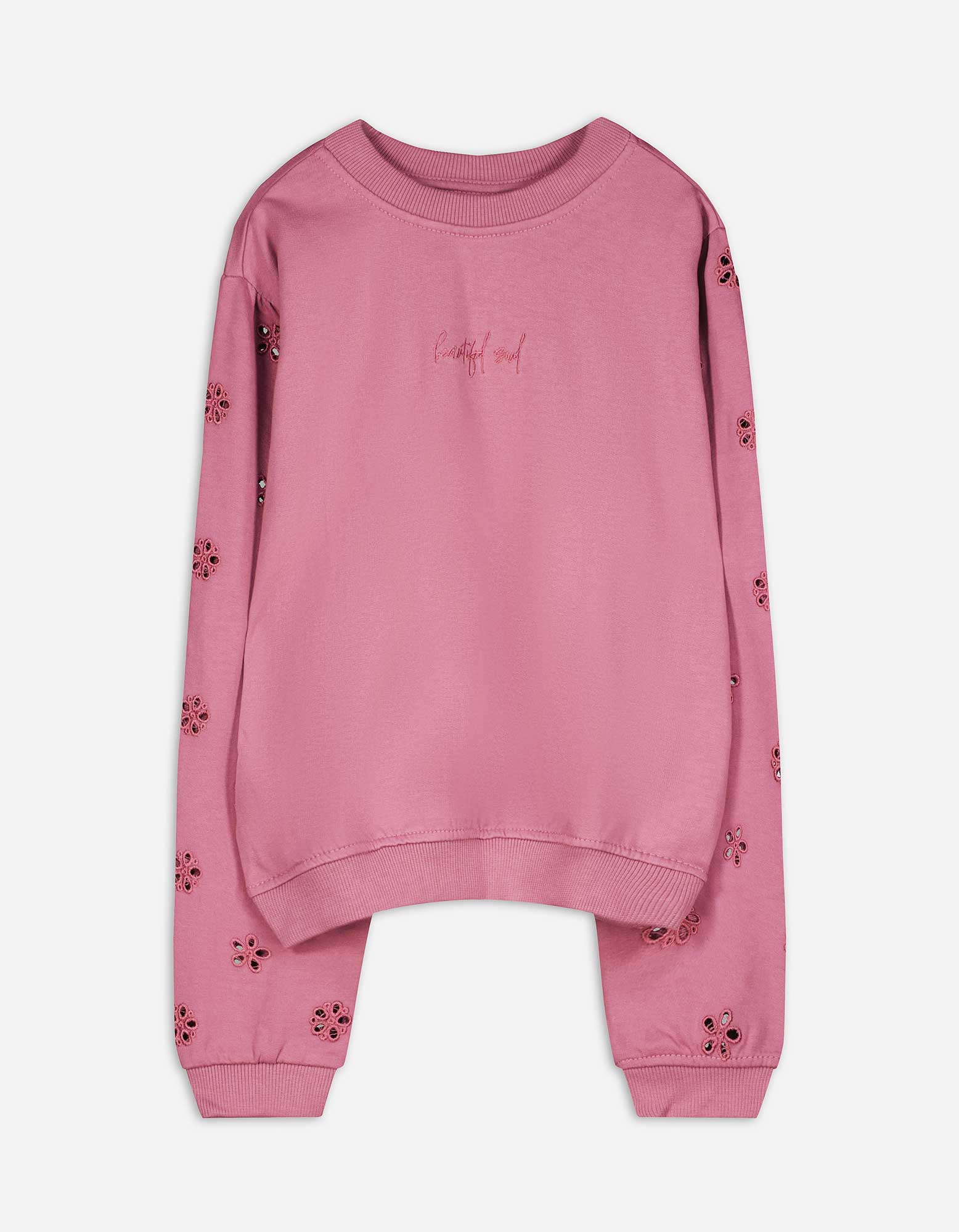 Kinder Sweatshirt - Stickereien, Takko, rosa