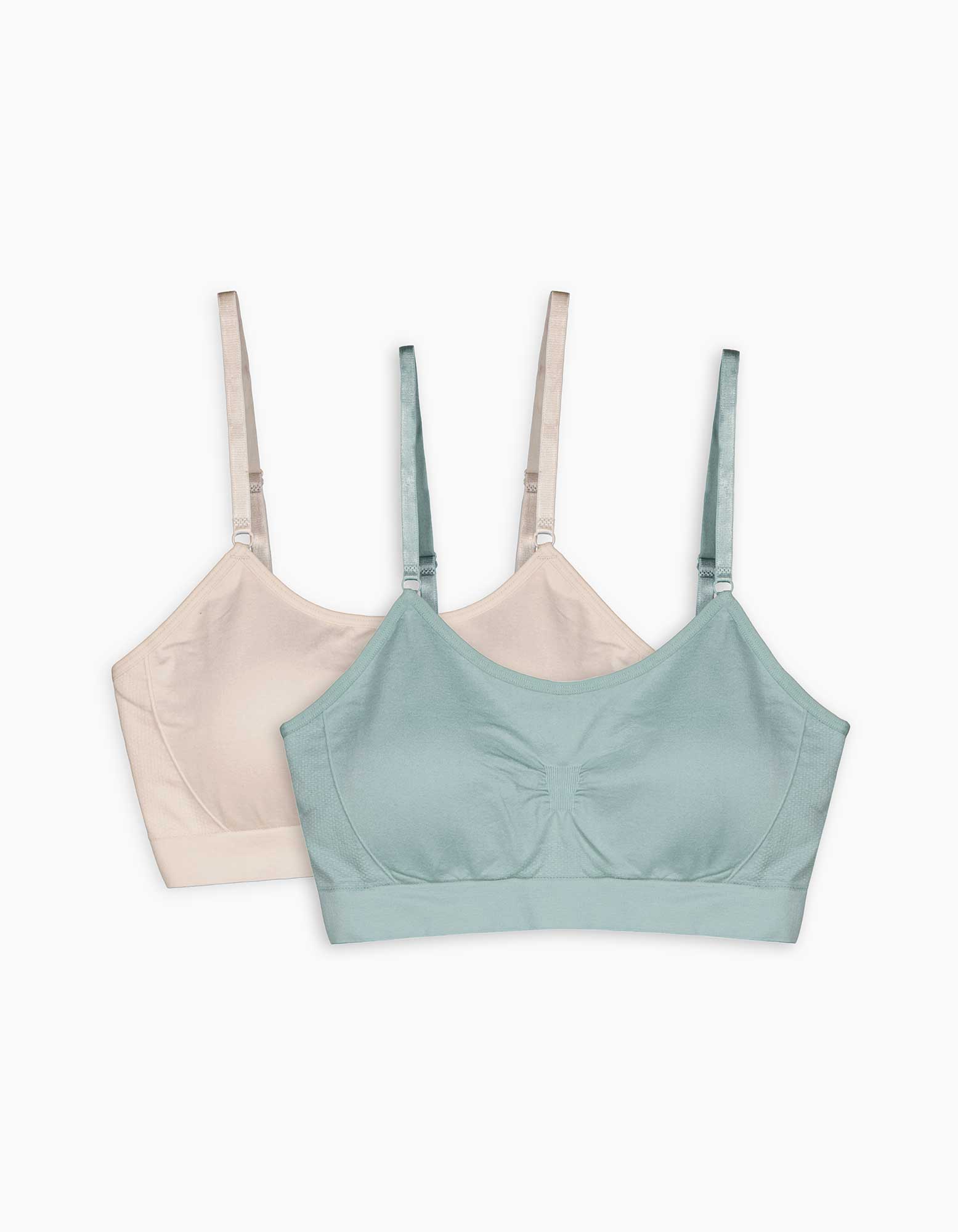 Damen Bustier - 2er-Pack, Takko, hellgrün XL