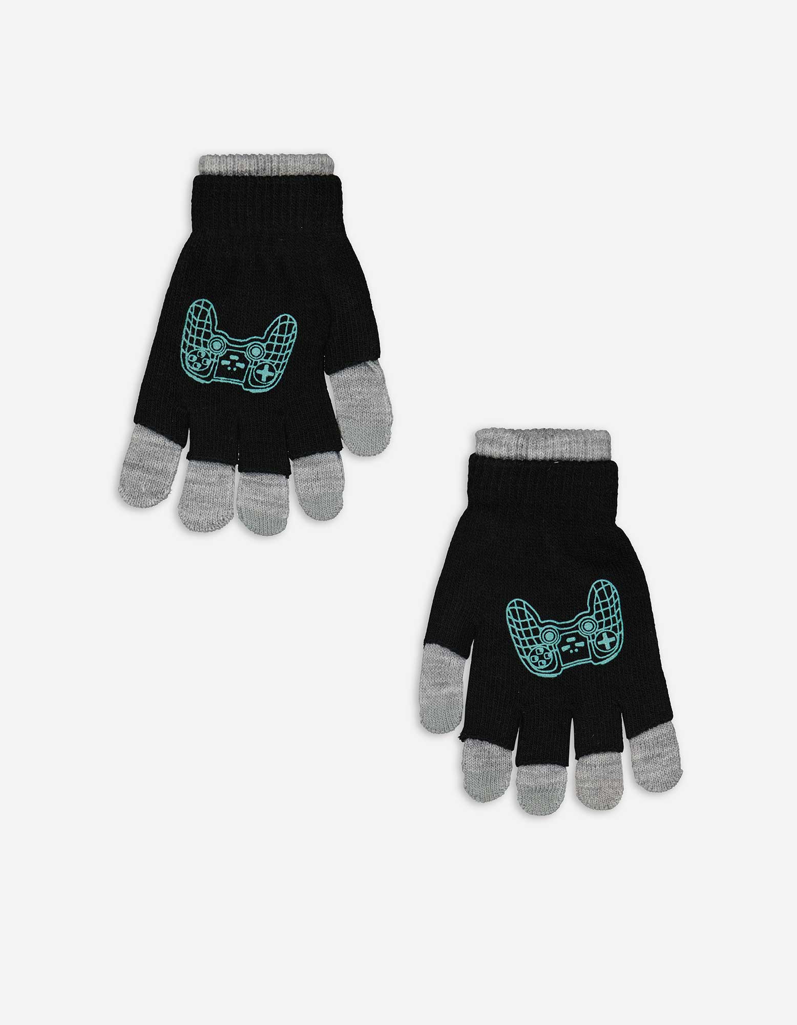 Kinder Handschuhe - Print, Takko, schwarz