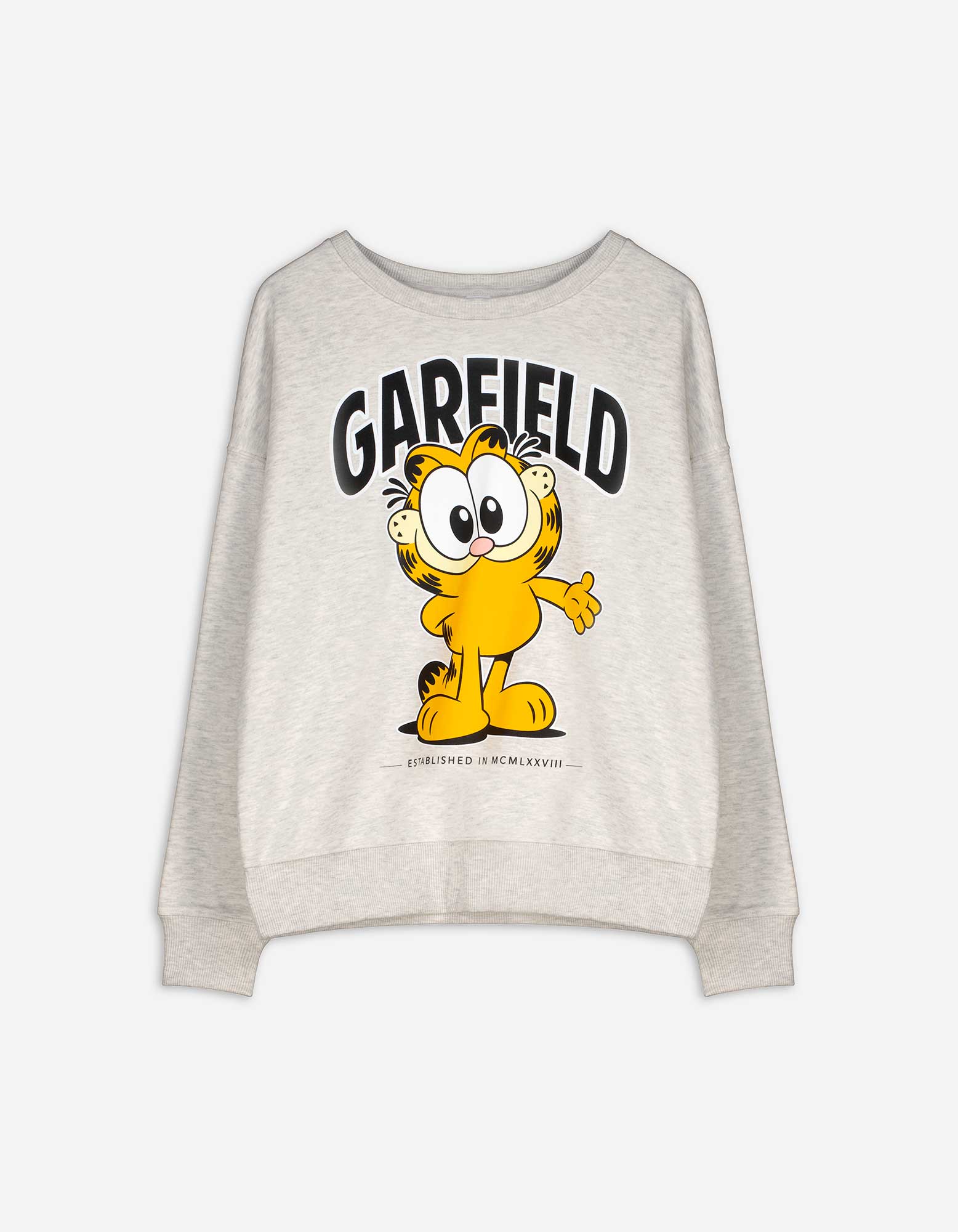 Damen Sweatshirt - Garfield - hellgrau, Takko, hellgrau XL