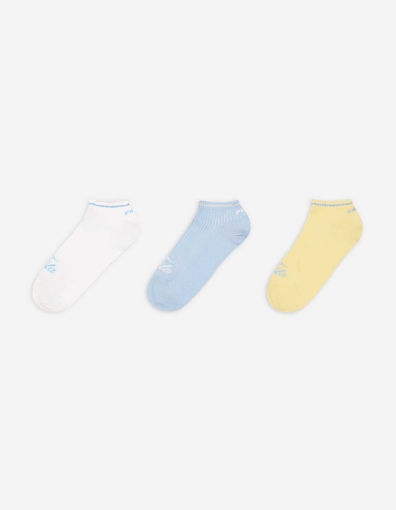 Damen Sneakersocken - 3er-Pack, Takko, hellgelb 35-38