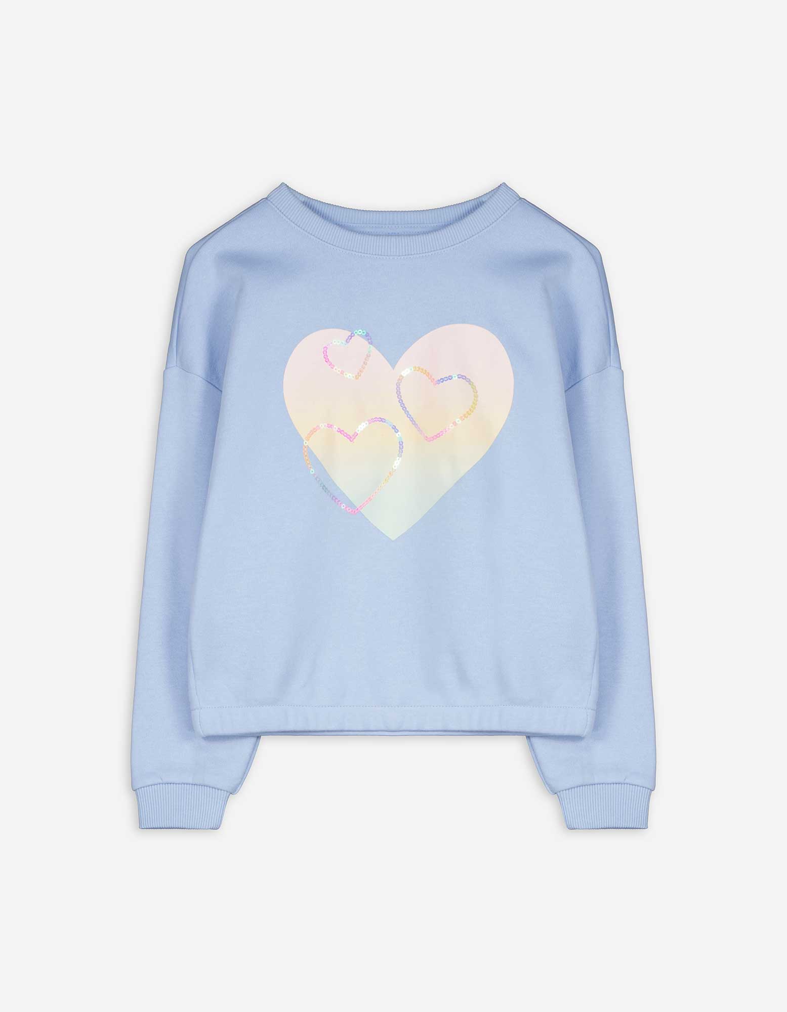 Kinder Sweatshirt - Paillettenbesatz - hellblau, Takko, hellblau