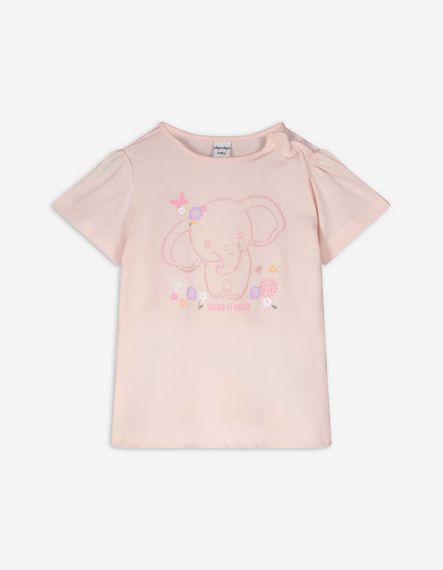 Baby T-Shirt - Glitzerprint, Takko, rosa