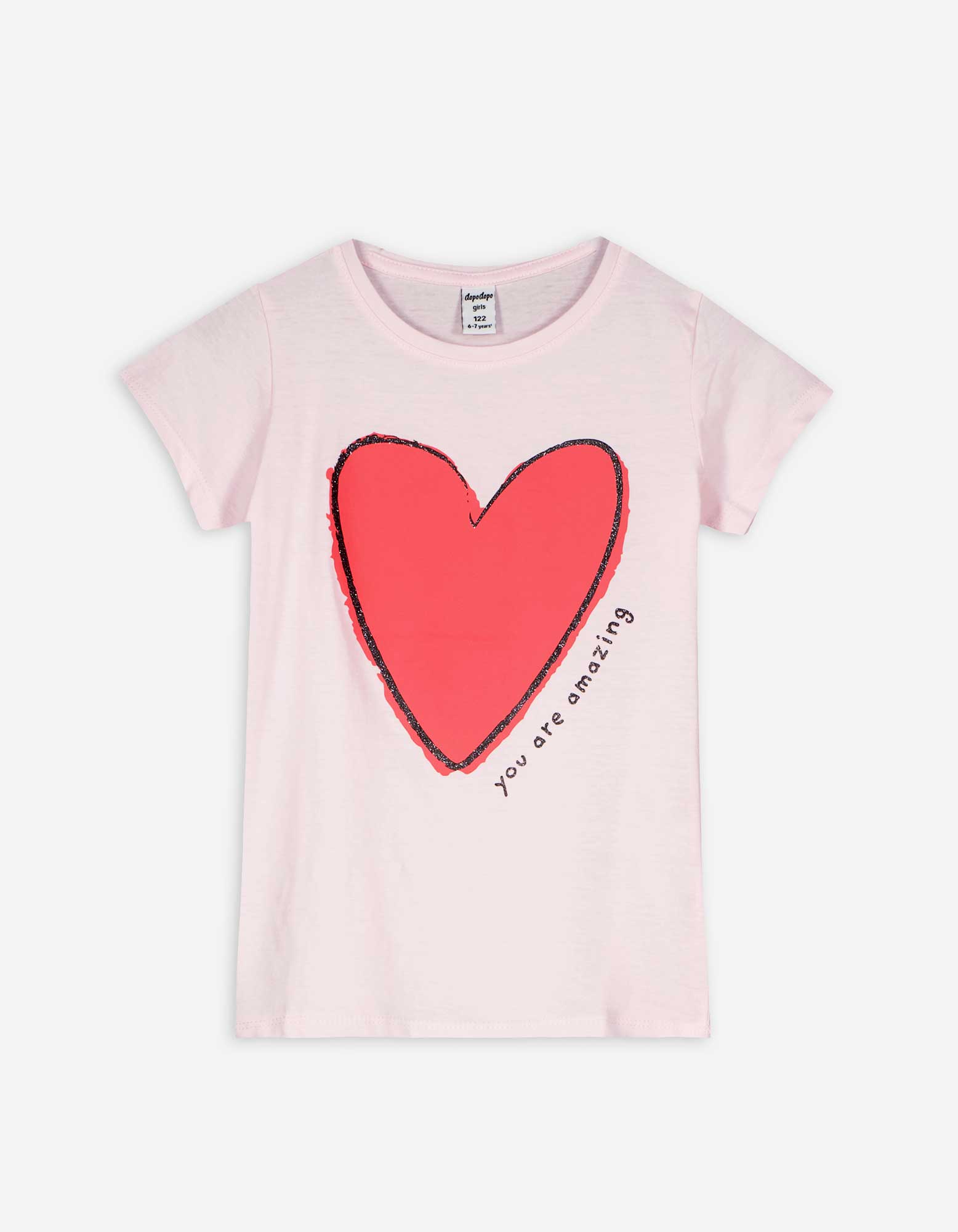 Kinder T-Shirt - Frontprint - rosa, Takko, rosa