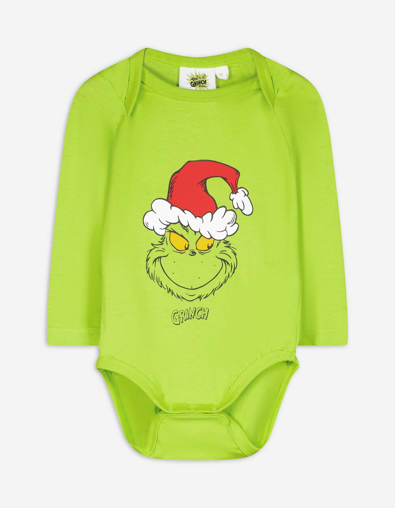 Baby Langarmbody - Grinch - hellgrün, Takko, hellgrün