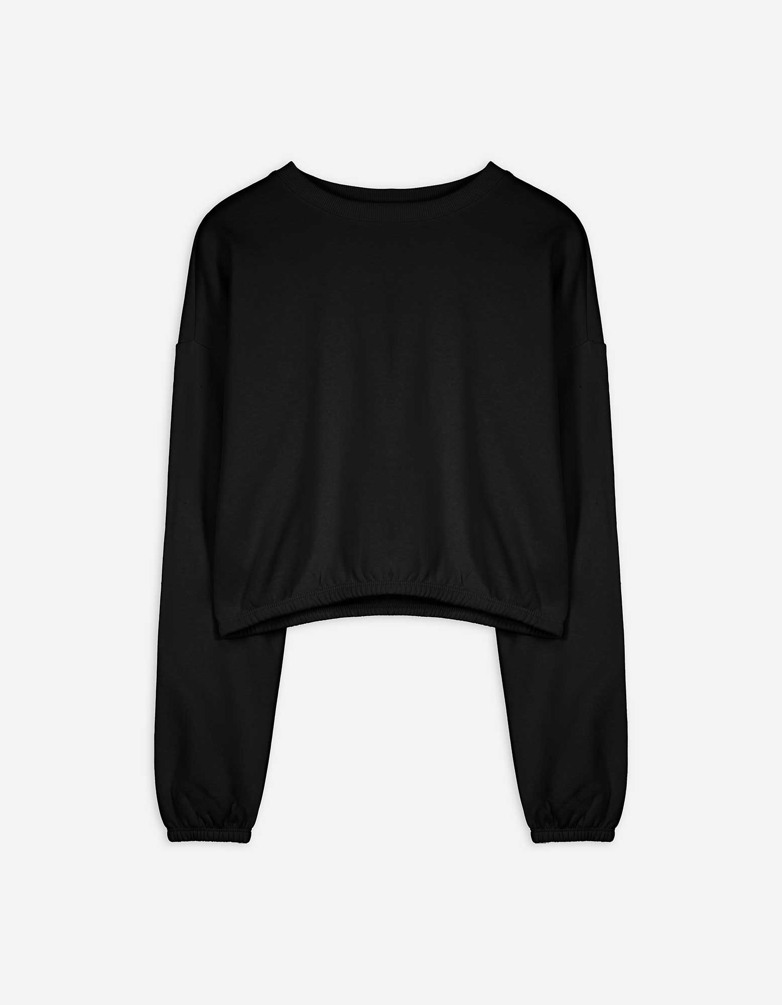 Damen Sweatshirt - Rundhals-Ausschnitt - schwarz, Takko, schwarz L