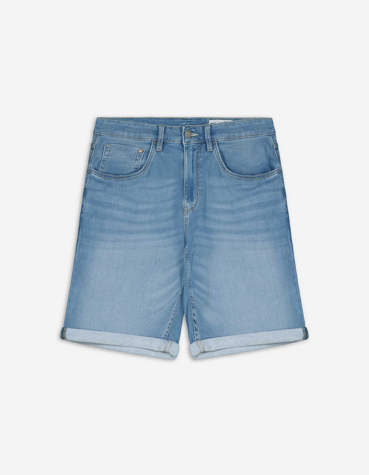 Herren Jeansshorts - Fixierter Beinumschlag, Takko, blau 33