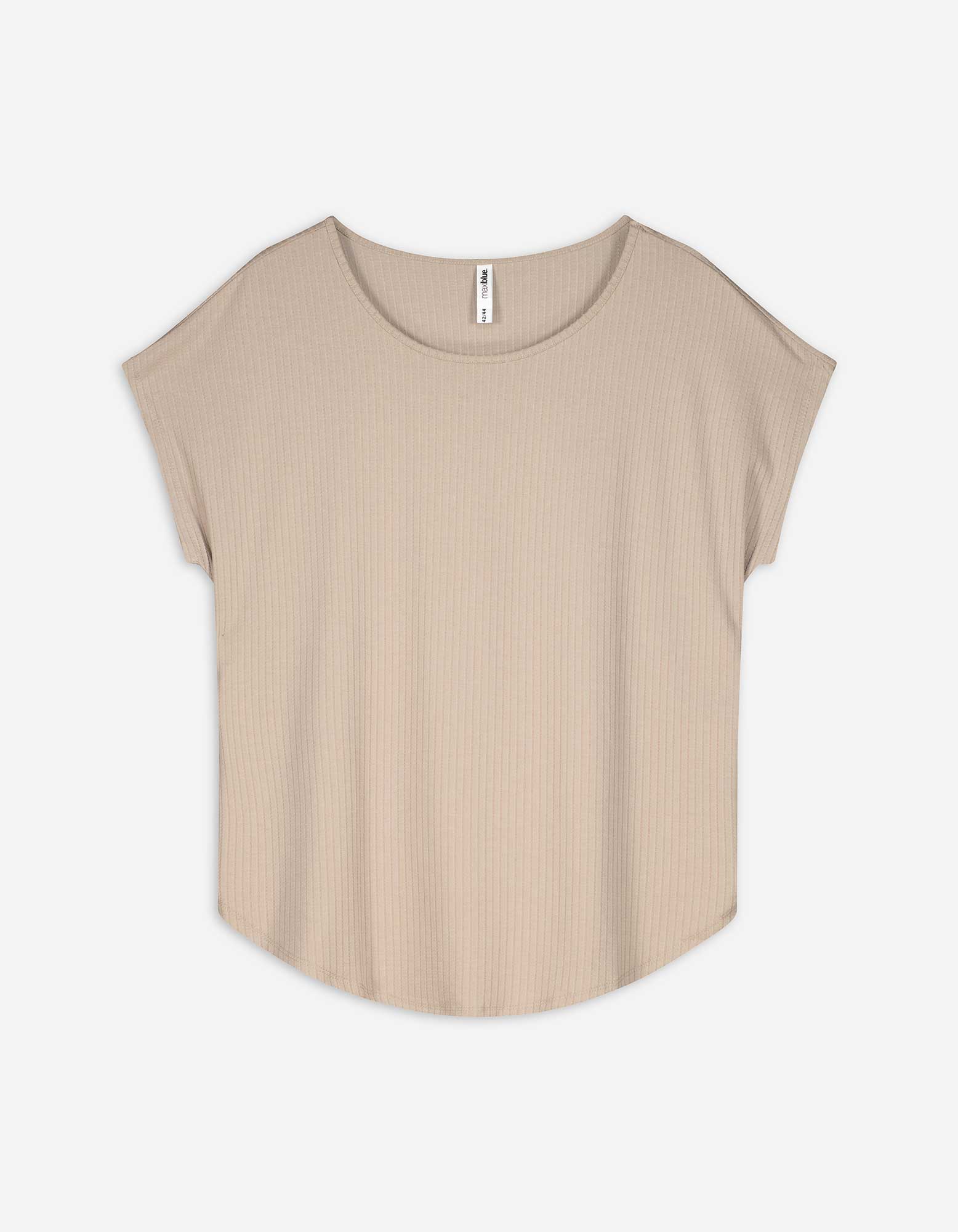 Damen T-Shirt - Überschnittene Ärmel, Takko, beige, 46/48