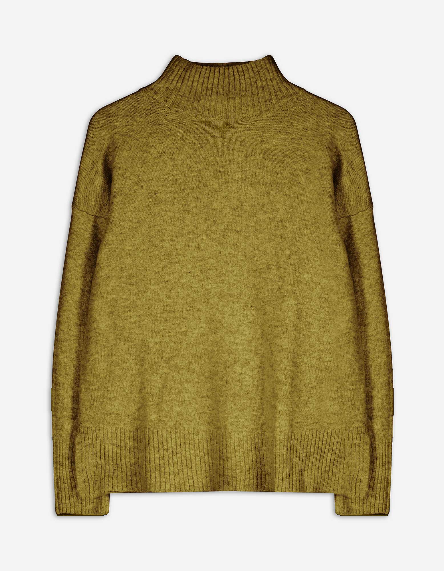 Damen Strickpullover - Mockneck, Takko, grün XL