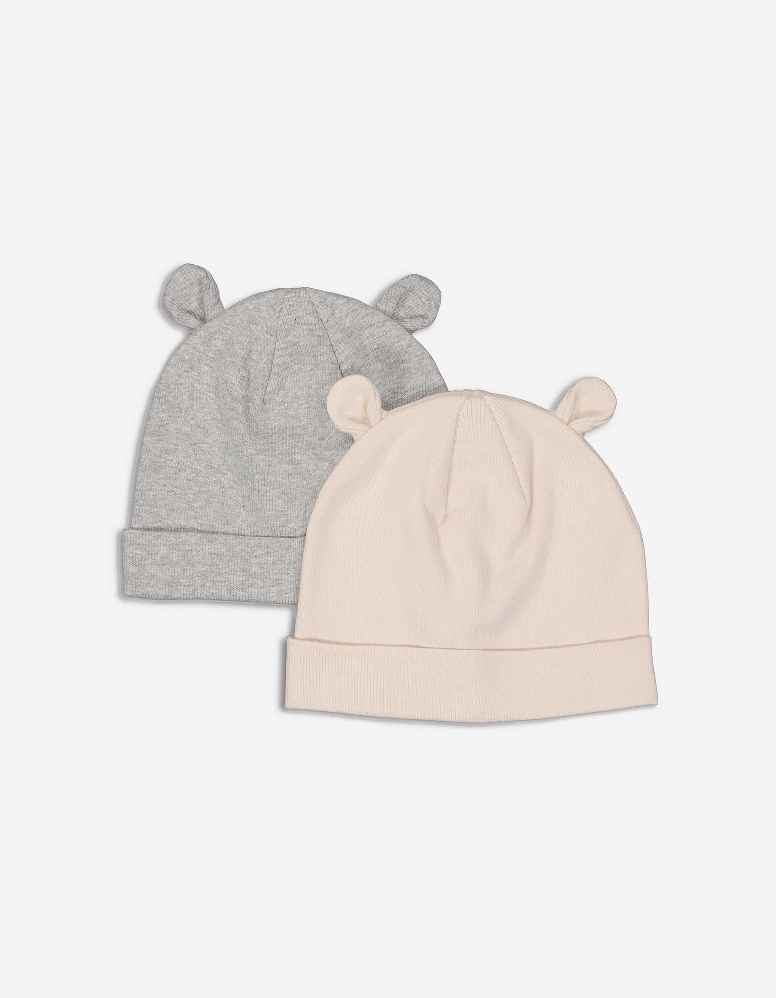 Baby Mütze - 2er-Pack, Takko, beige