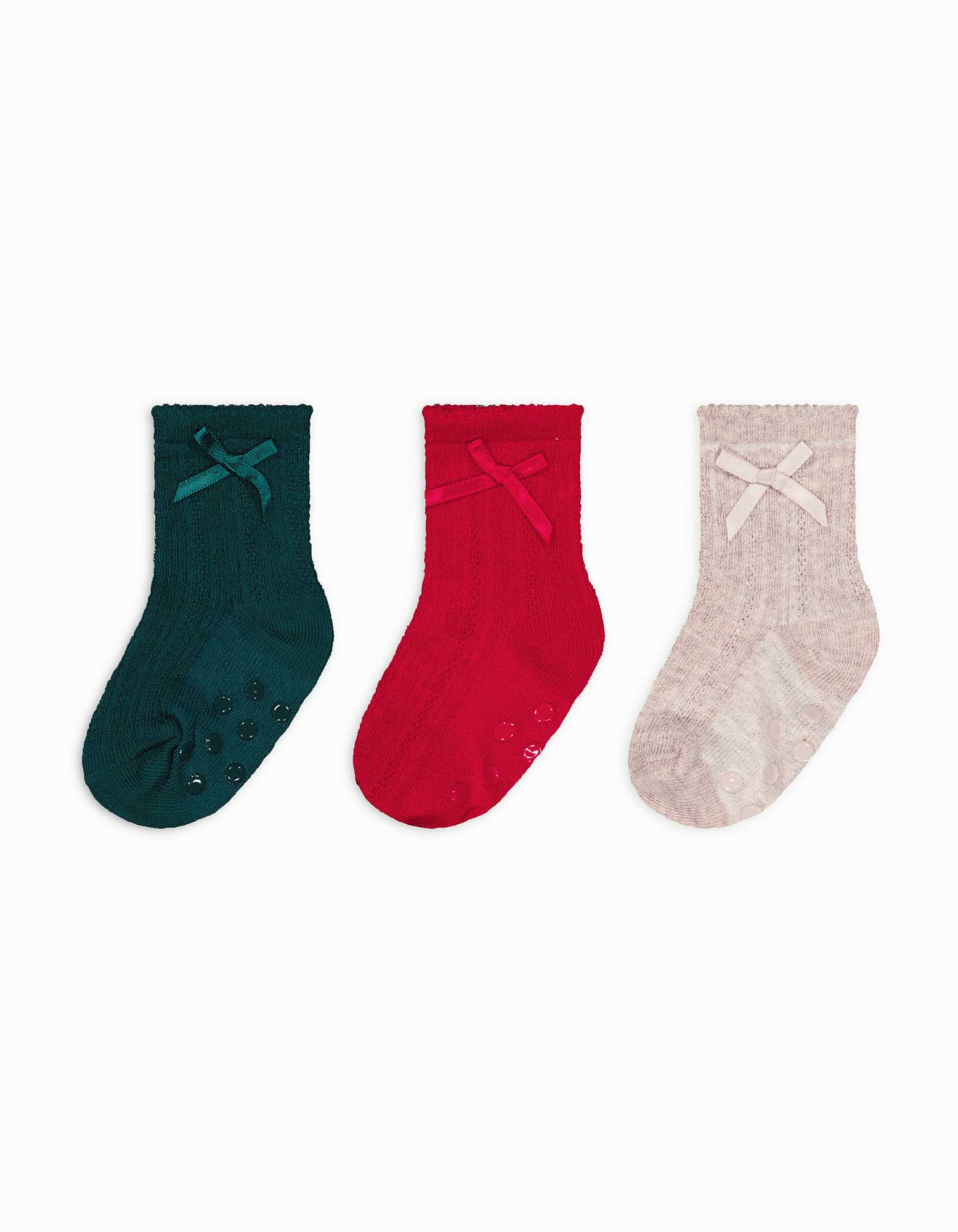 Baby Socken - 3er-Pack, Takko, rot