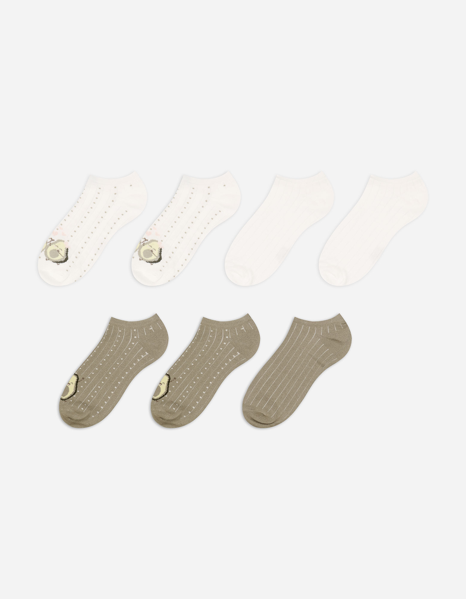 Damen Sneakersocken - 7er-Pack, Takko, weiß 39-42