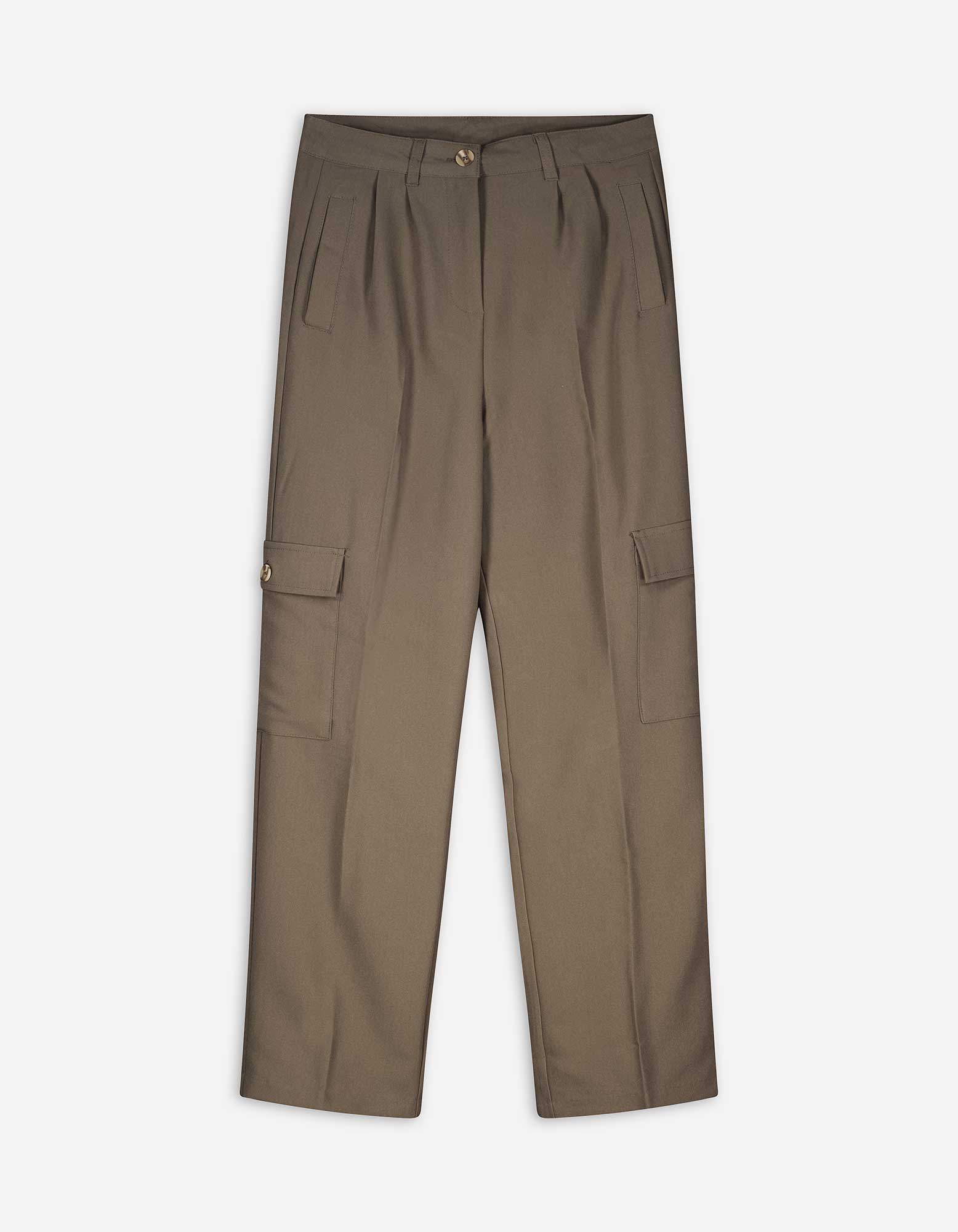 Damen Cargohose - Wide Fit - dunkelgrün, Takko, dunkelgrün 34