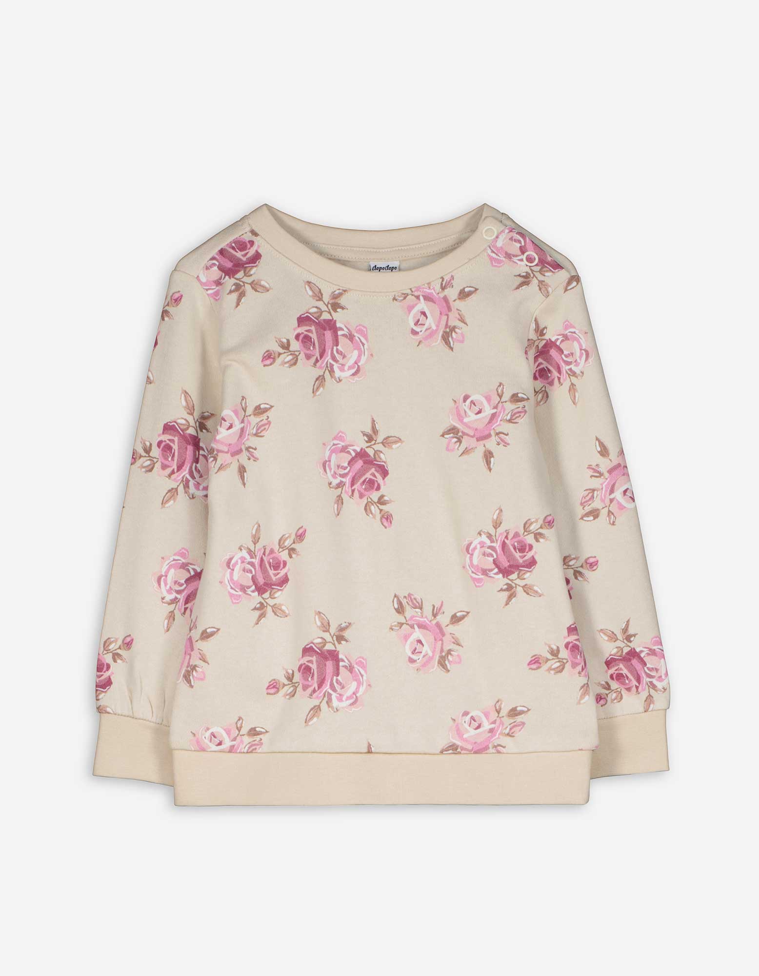 Baby Sweatshirt - Florales Muster, Takko, beige