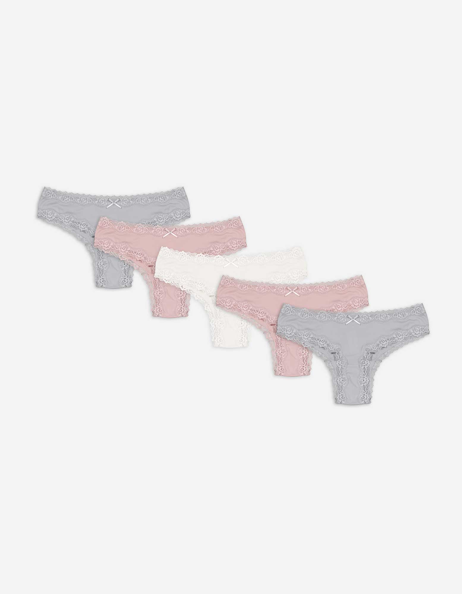 Damen Brazilian - 5er-Pack, Takko, rosa XL