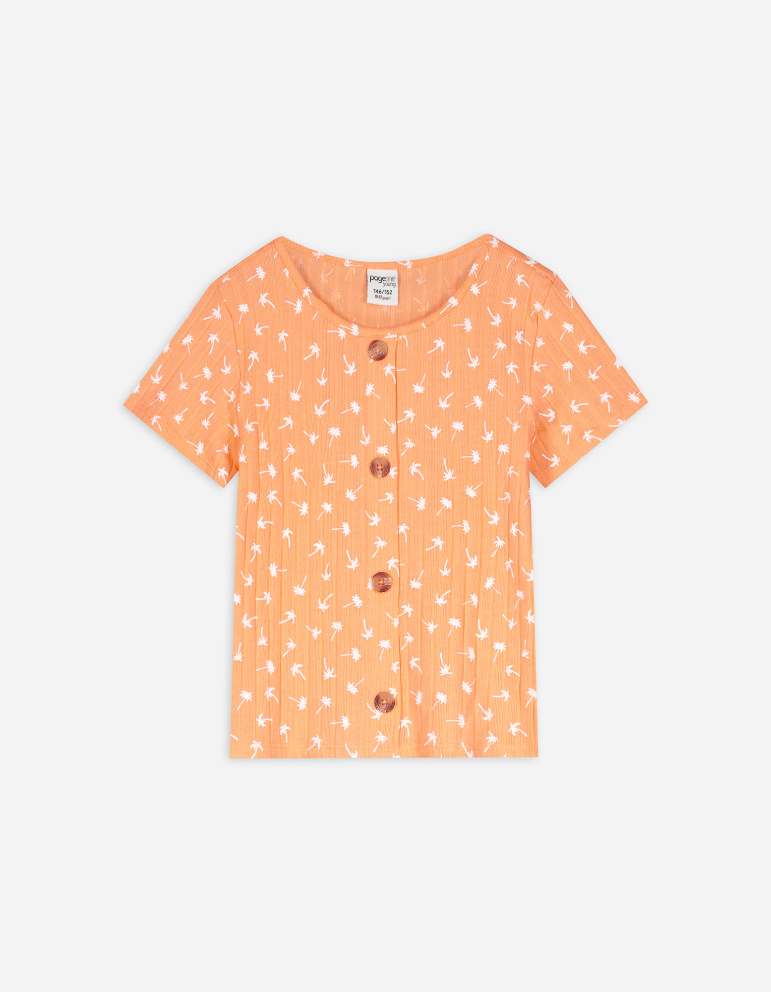 Kinder T-Shirt - Knopfleiste, Takko, orange