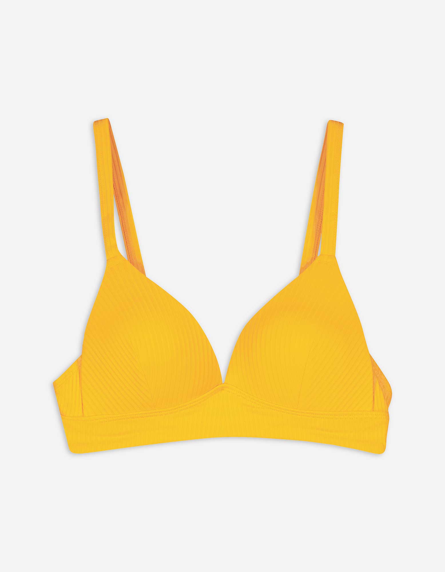 Damen Bikinitop - Wattierte Cups, Takko, gelb L