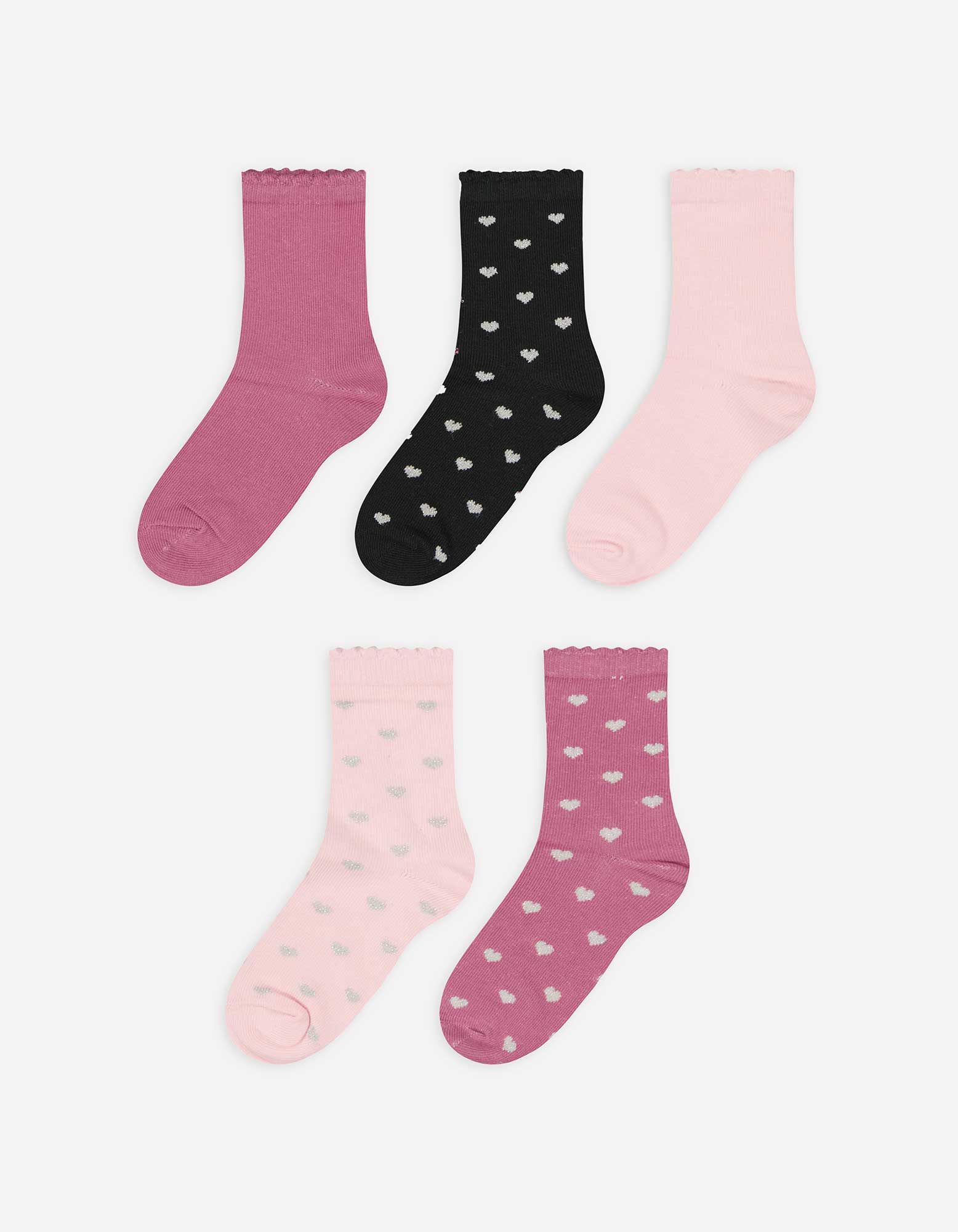 Kinder Socken - 5er-Pack, Takko, rosa