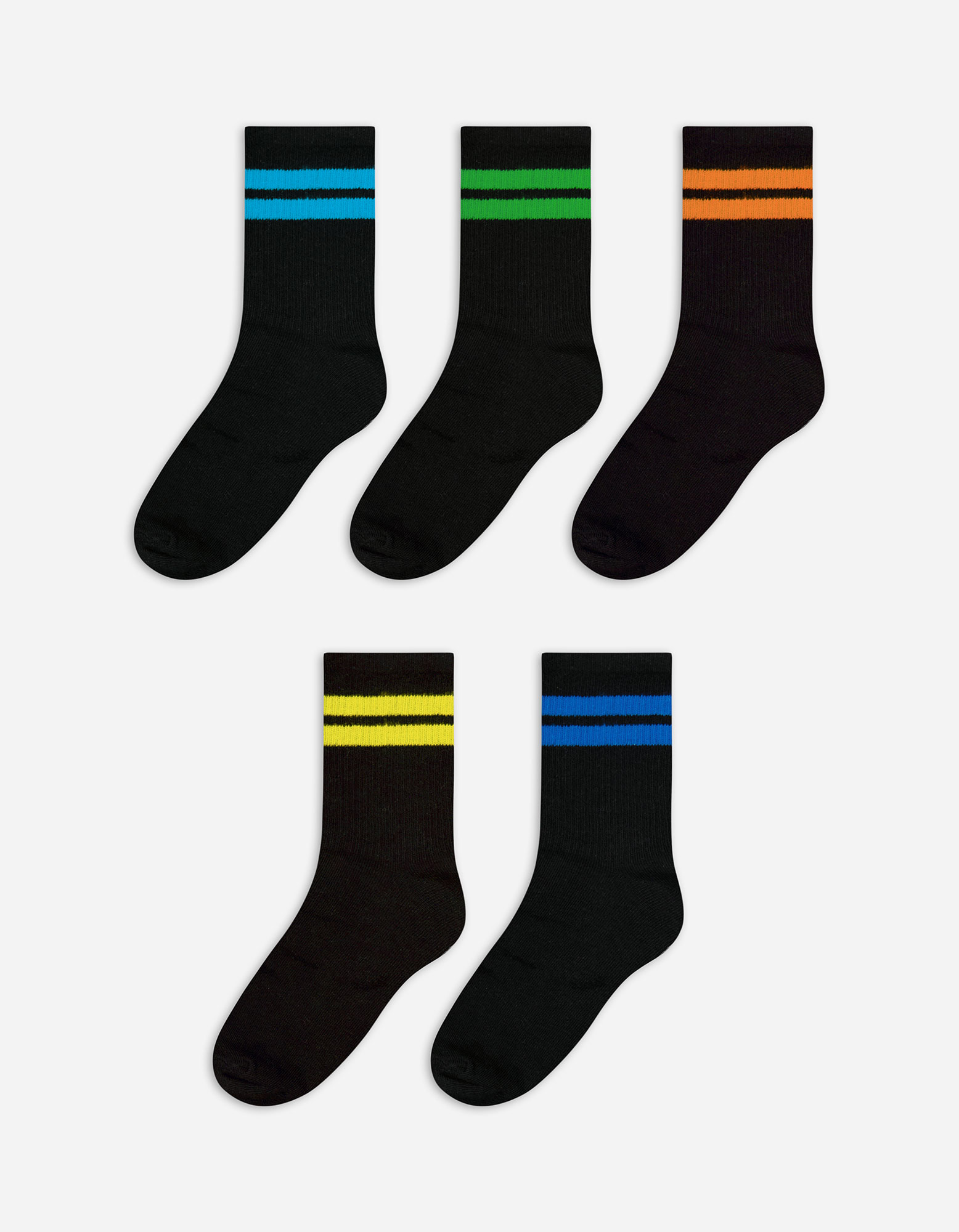 Kinder Tennissocken - 5er-Pack, Takko, schwarz 39-42